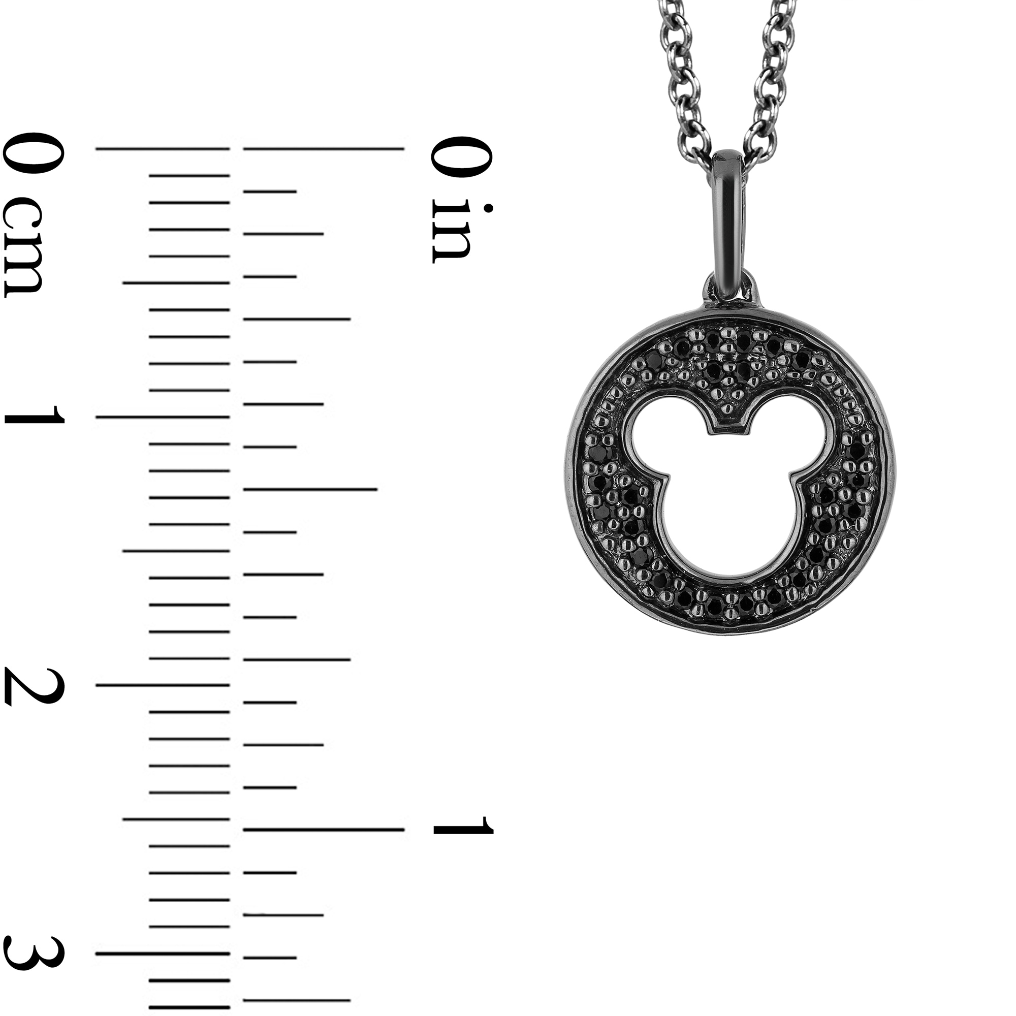 Disney Treasures Mickey Mouse 0.085 CT. T.W. Black Diamond Cutout