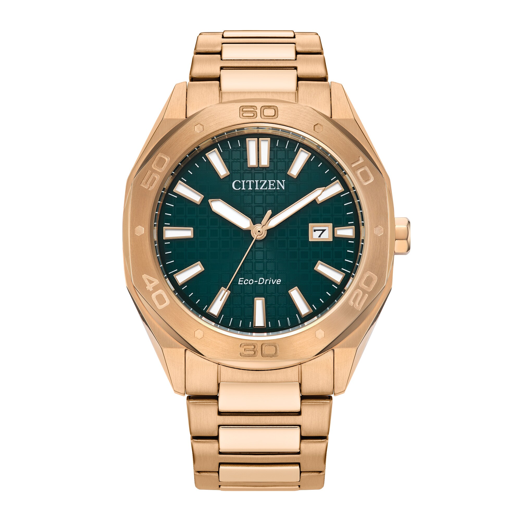Men's Citizen Eco-Drive® Weekender Sport Rose-Tone IP Watch with
