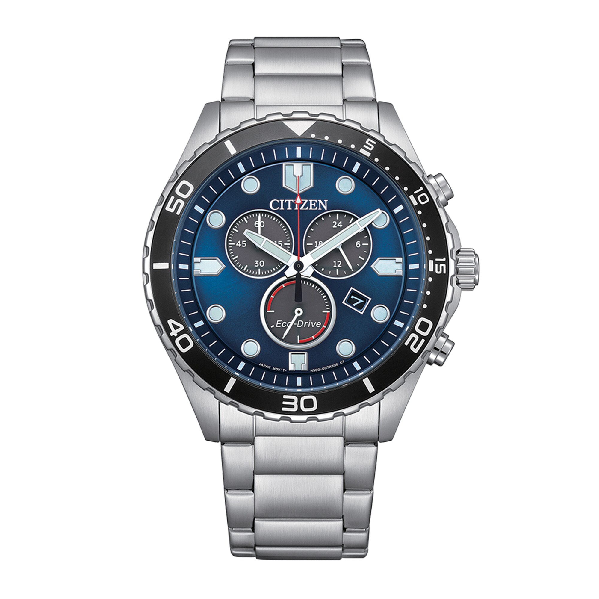 Men's Citizen Eco-Drive® Sporty-Aqua Chronograph Watch with Blue