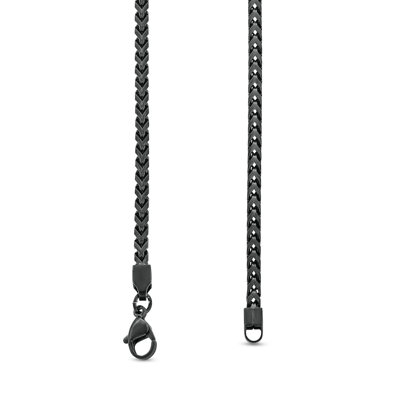 3.0mm Franco Snake Chain Necklace in Solid Stainless Steel with 