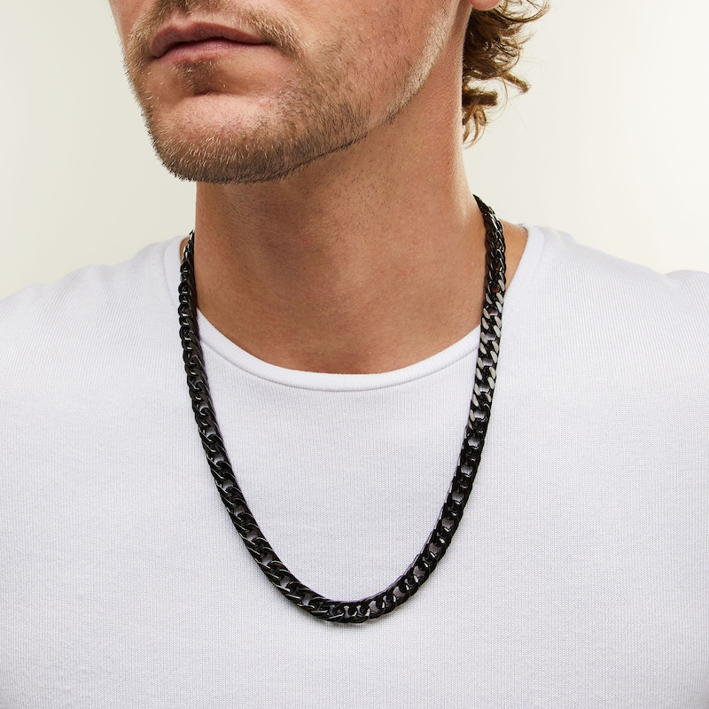 Soul-cats® King Bracelet with Curb Chain in Black Stainless
