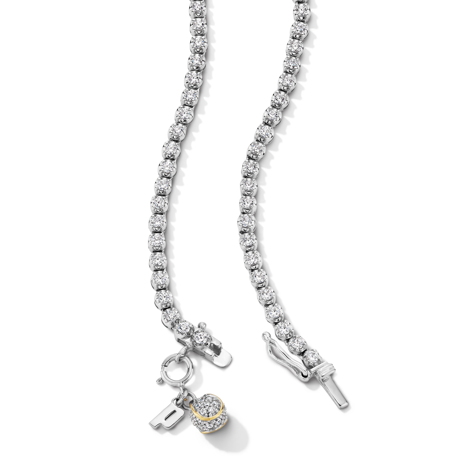Princeネックレス Zales x Prince 4-1/4 CT. T.W. Diamond Charm Tennis Necklace in 14K