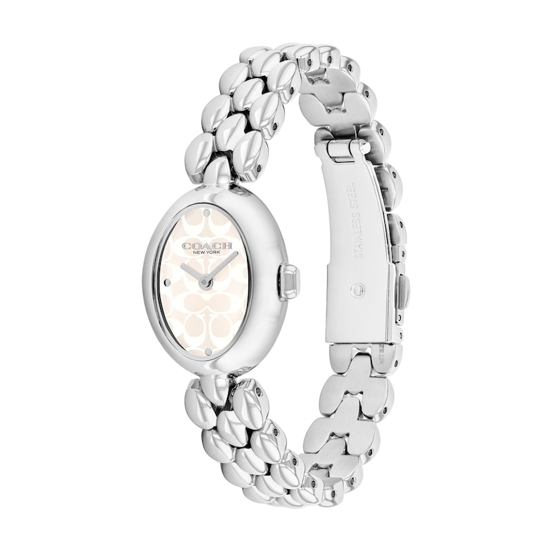 Coach Silver and White Oval Watch COACH SAMMY - Watch - silver-coloured - Zalando.ie main image 3