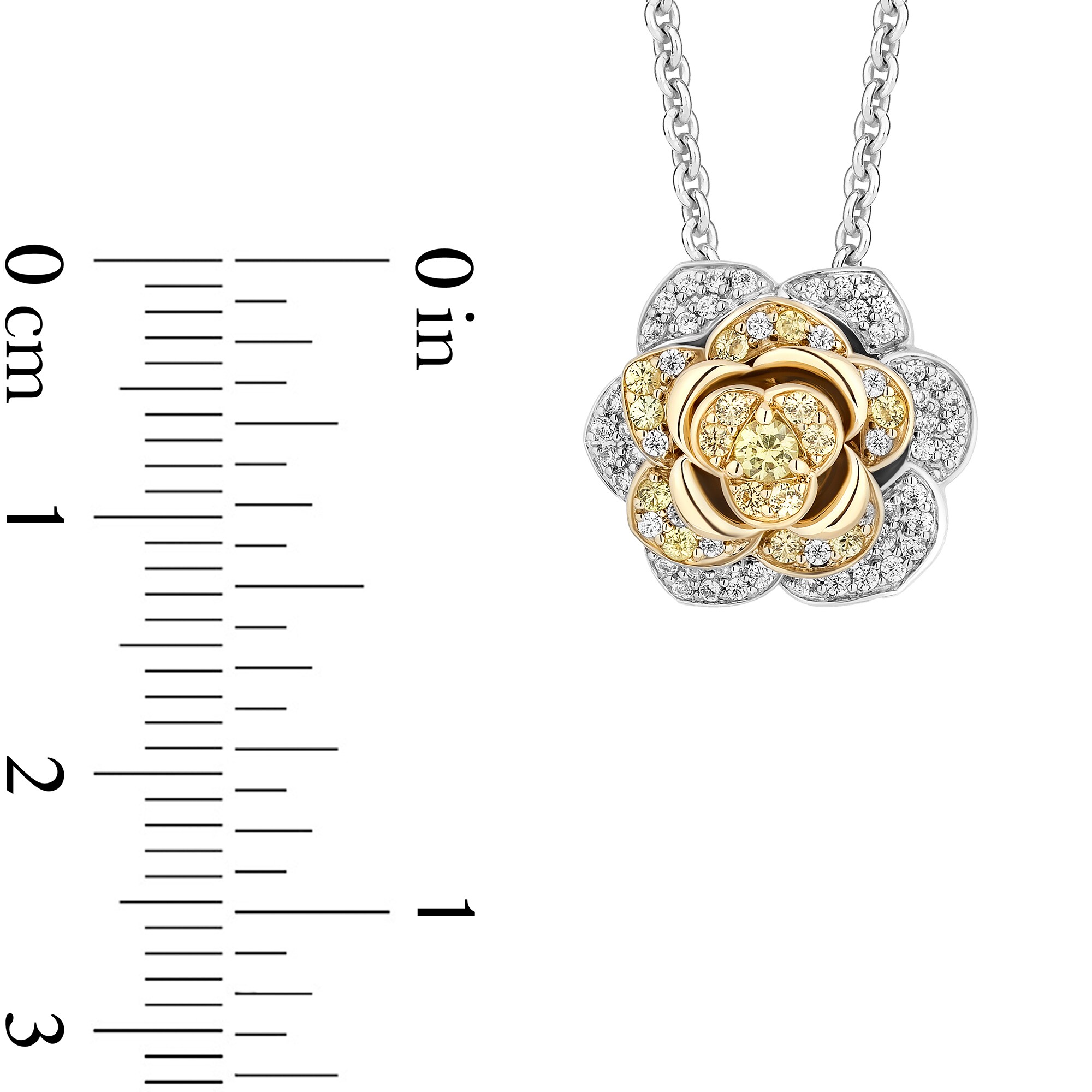 ベル　エンチャンテッド Enchanted Disney Belle Yellow Sapphire and 1/4 CT. T.W. Diamond
