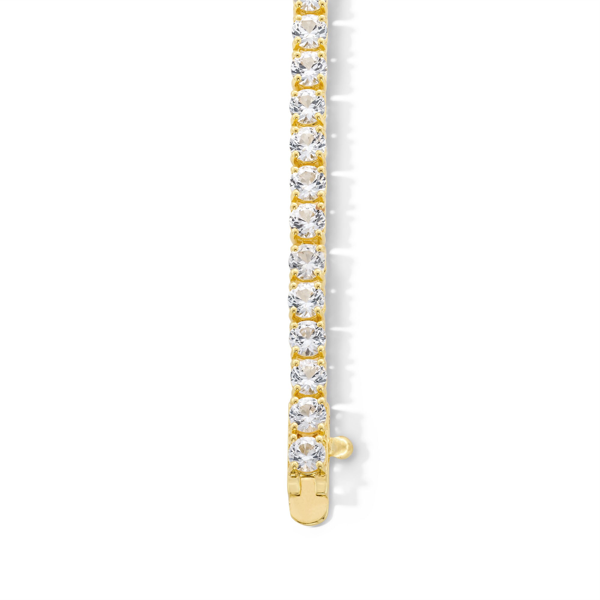 White Lab-Created Sapphire Tennis Bracelet in Sterling Silver with