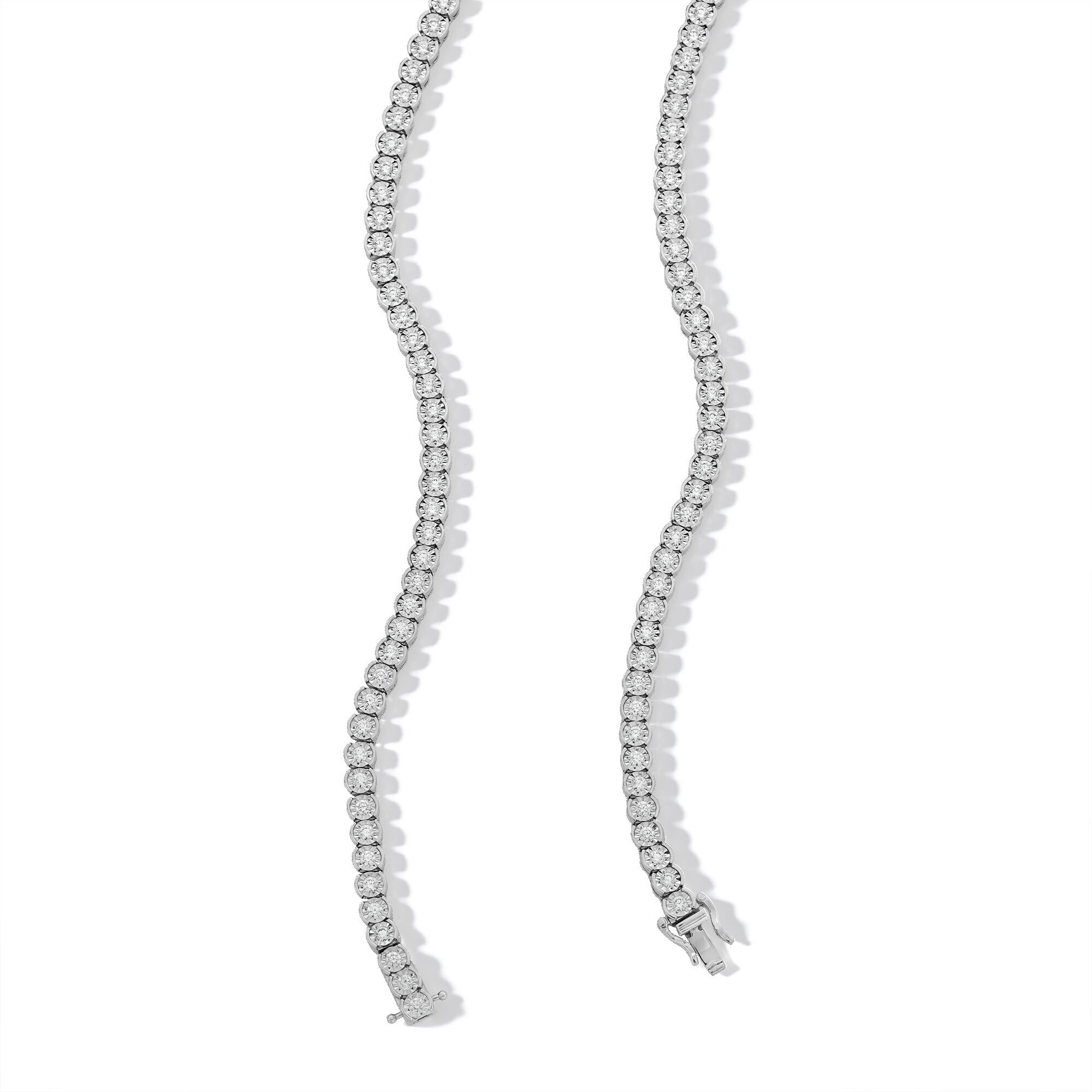 4 CT. T.W. Lab-Grown Diamond Miracle Tennis Necklace in Sterling