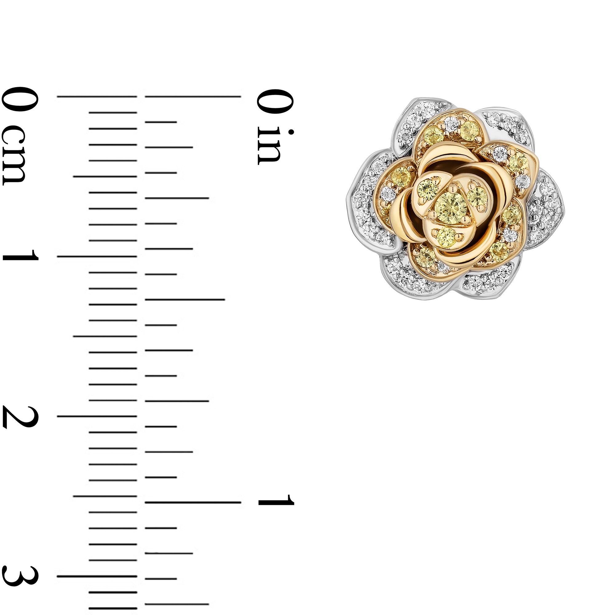 Enchanted Disney Belle Yellow Sapphire and 0.23 CT. T.W. Diamond