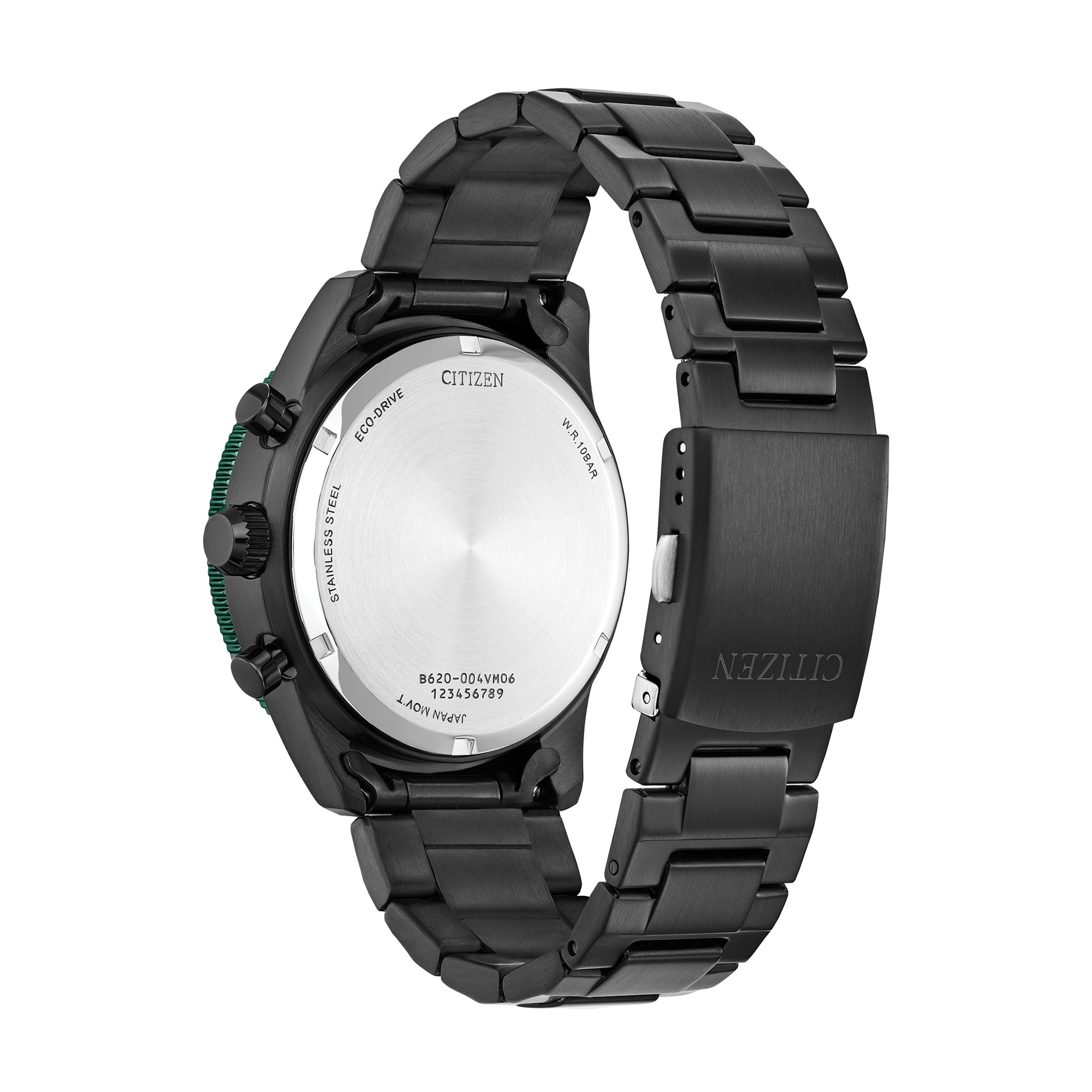 Men's Citizen Eco-Drive® Casual Sport Black and Green IP