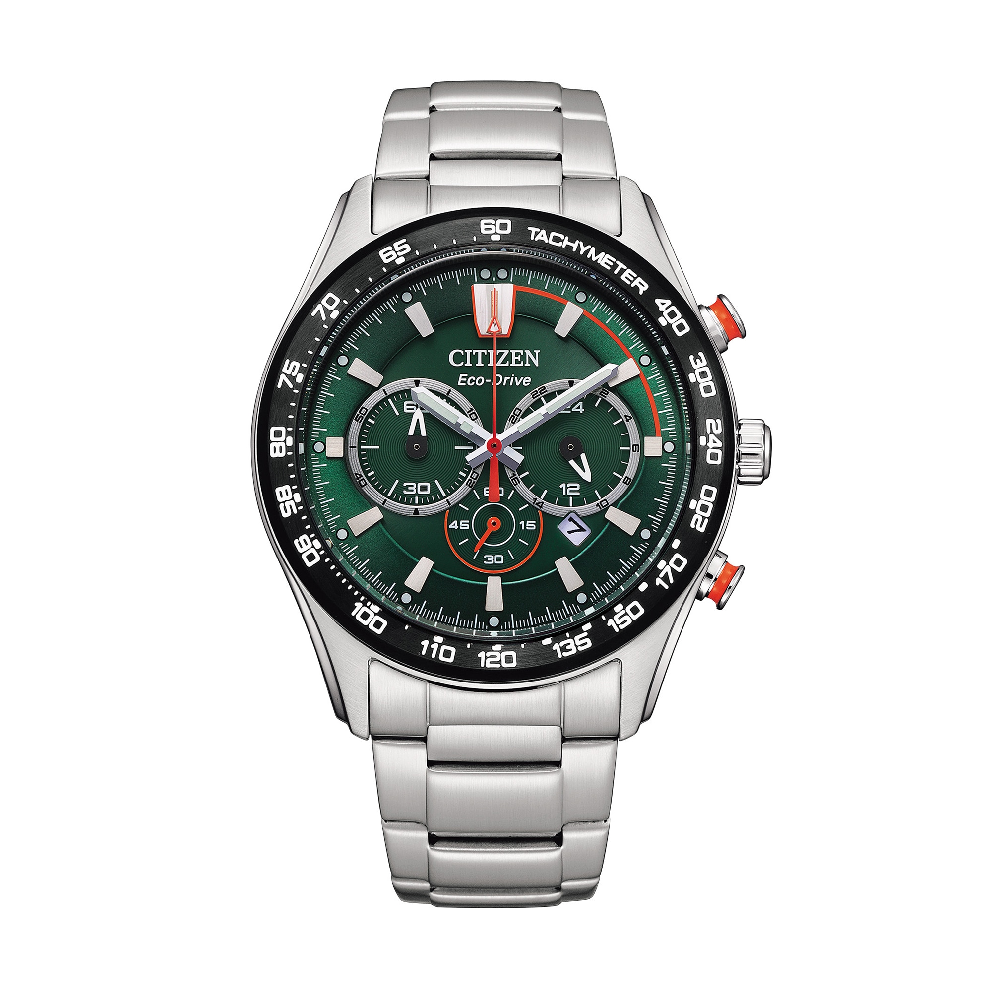 Men's Citizen Eco-Drive® Casual Sport Chronograph Watch with Green