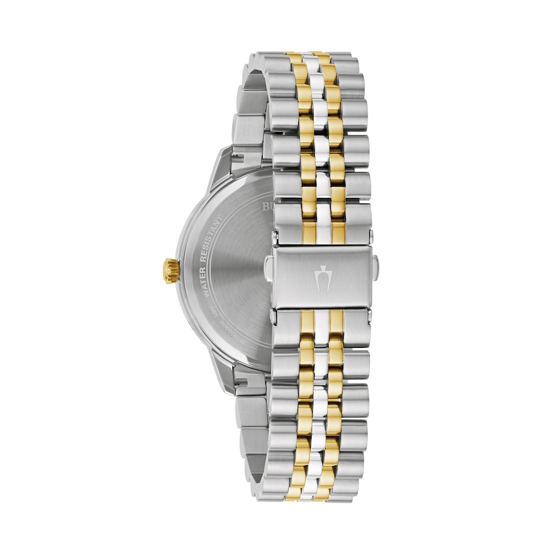 Bulova Two-Tone Gold and Silver Men’s Watch with Diamond Markers Amazon.com: Bulova Men main image 3