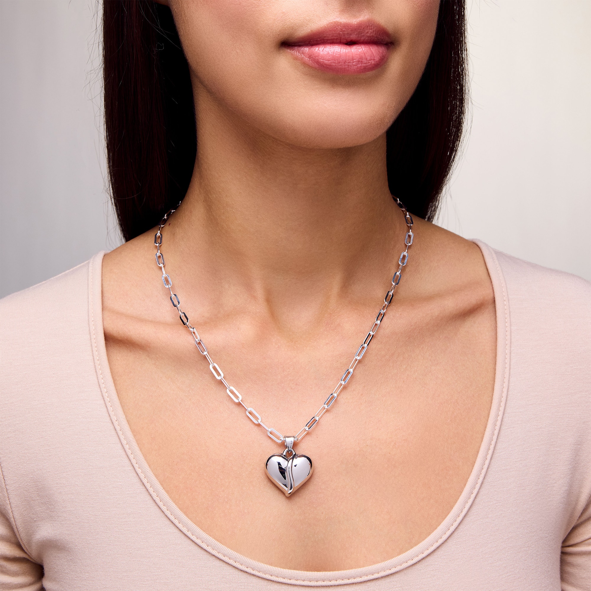 Puff Heart Pendant in Sterling Silver | Zales Outlet
