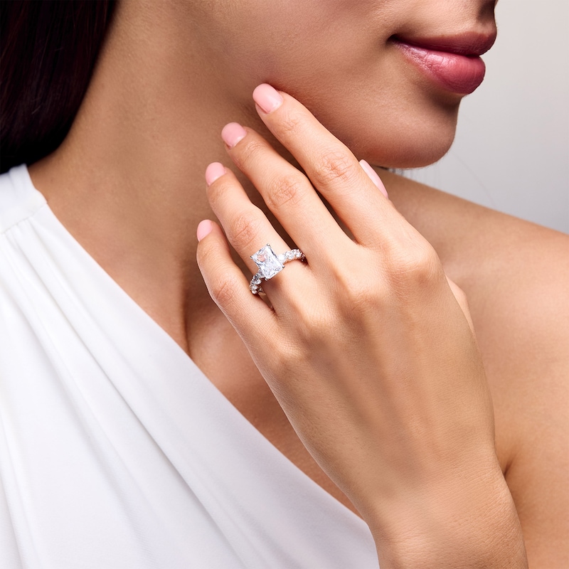 Radiant-Cut Certified Lab-Grown Diamond Engagement Ring