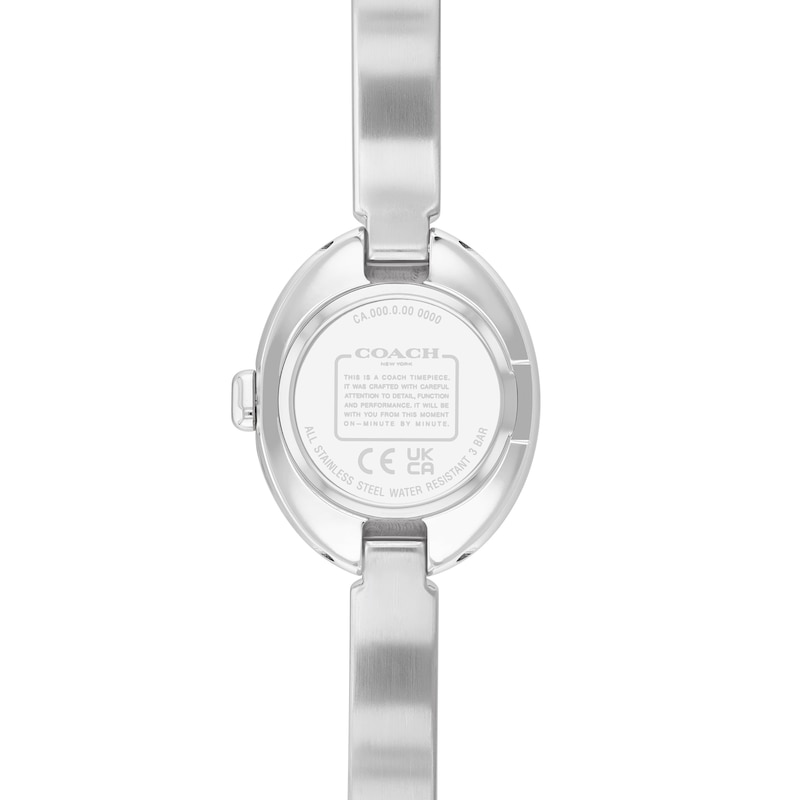 Coach Silver and White Oval Watch Ladies main image 3
