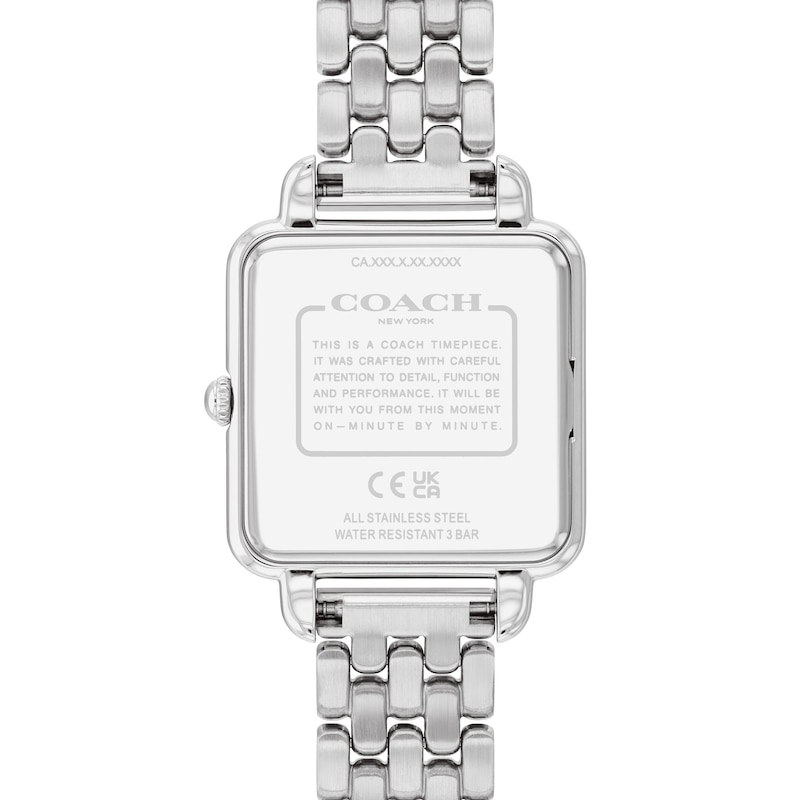 Coach Silver-Tone Square Crystal Bangle Watch Coach Ladies main image 2