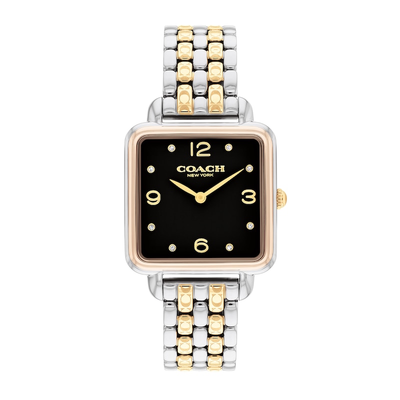 Coach Two Toned Watch Crystal Bezel. Needs Battery. Like New. NICE Vintage Women main image 4