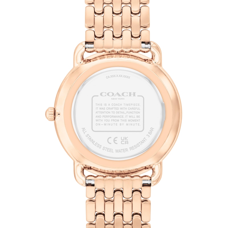 Brand: COACH
Color: Ivory and Rose Coach Ivory Tea Rose Applique Leather Dinky Chain Shoulder  main image 4