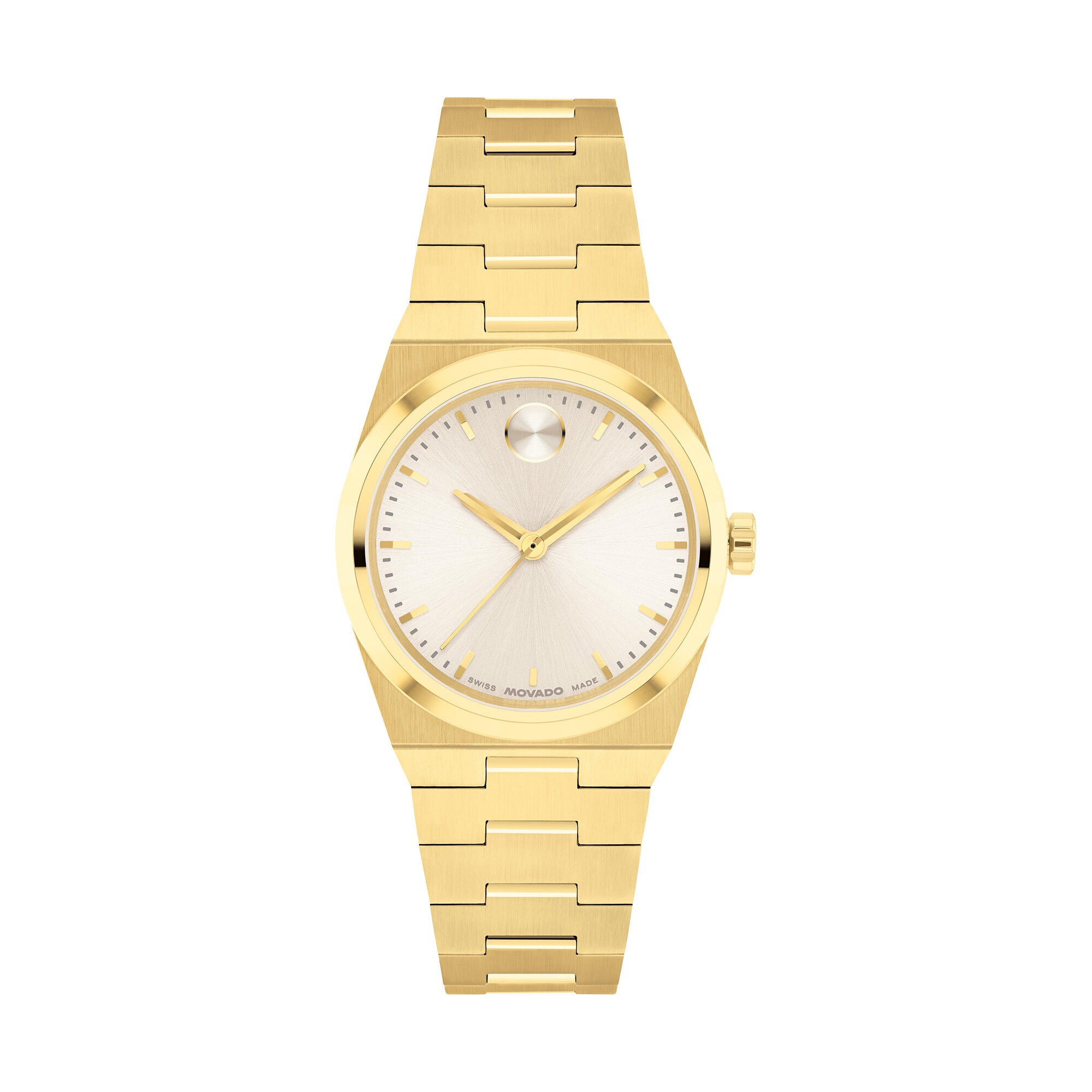 m*o様 デイ デルリガード ソノランゴールドTOP Ladies' Movado Bold® Quest Mini Gold-Tone IP Watch with Champagne