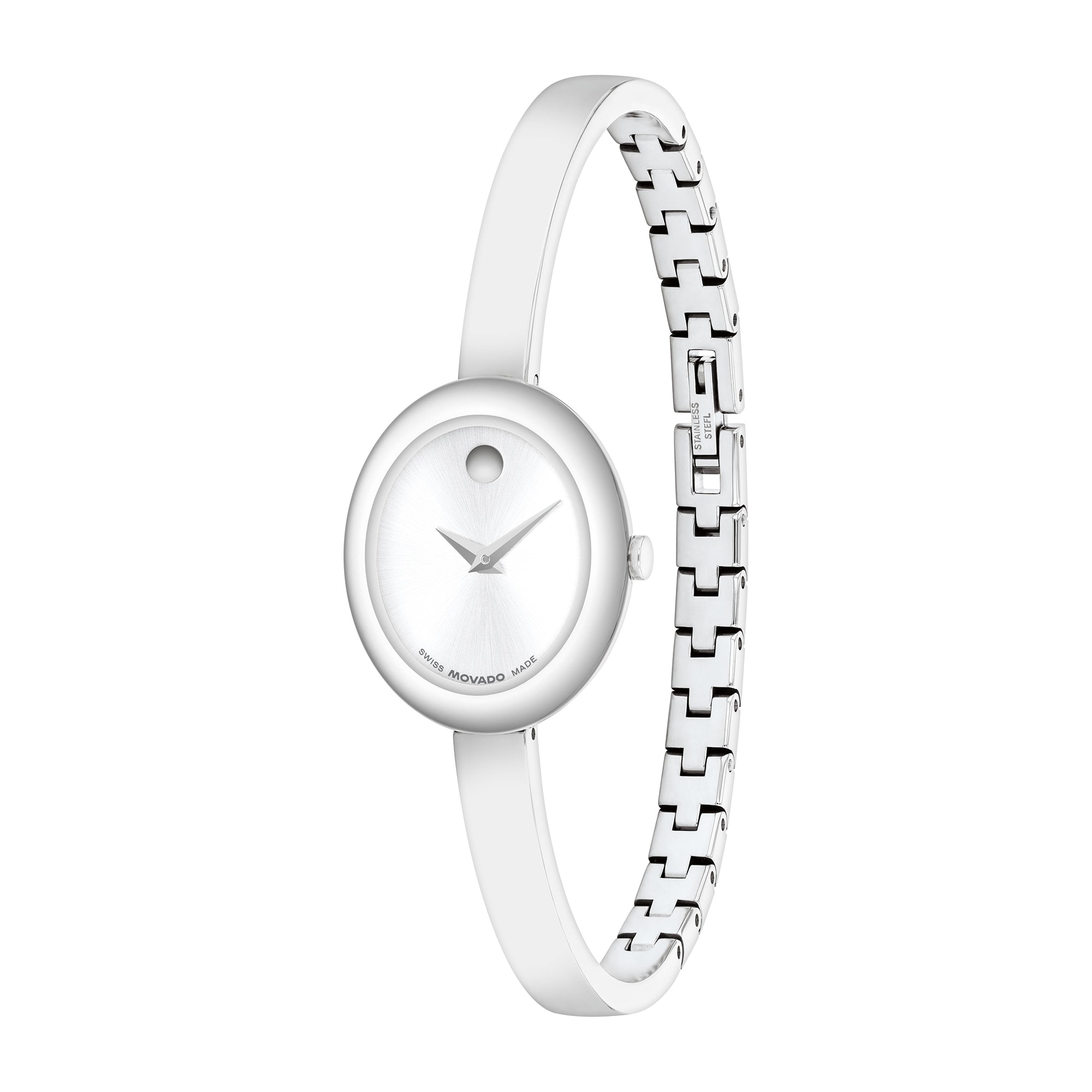 Ladies' Movado Museum® Bangle Watch with Silvery-White Sunray Dial