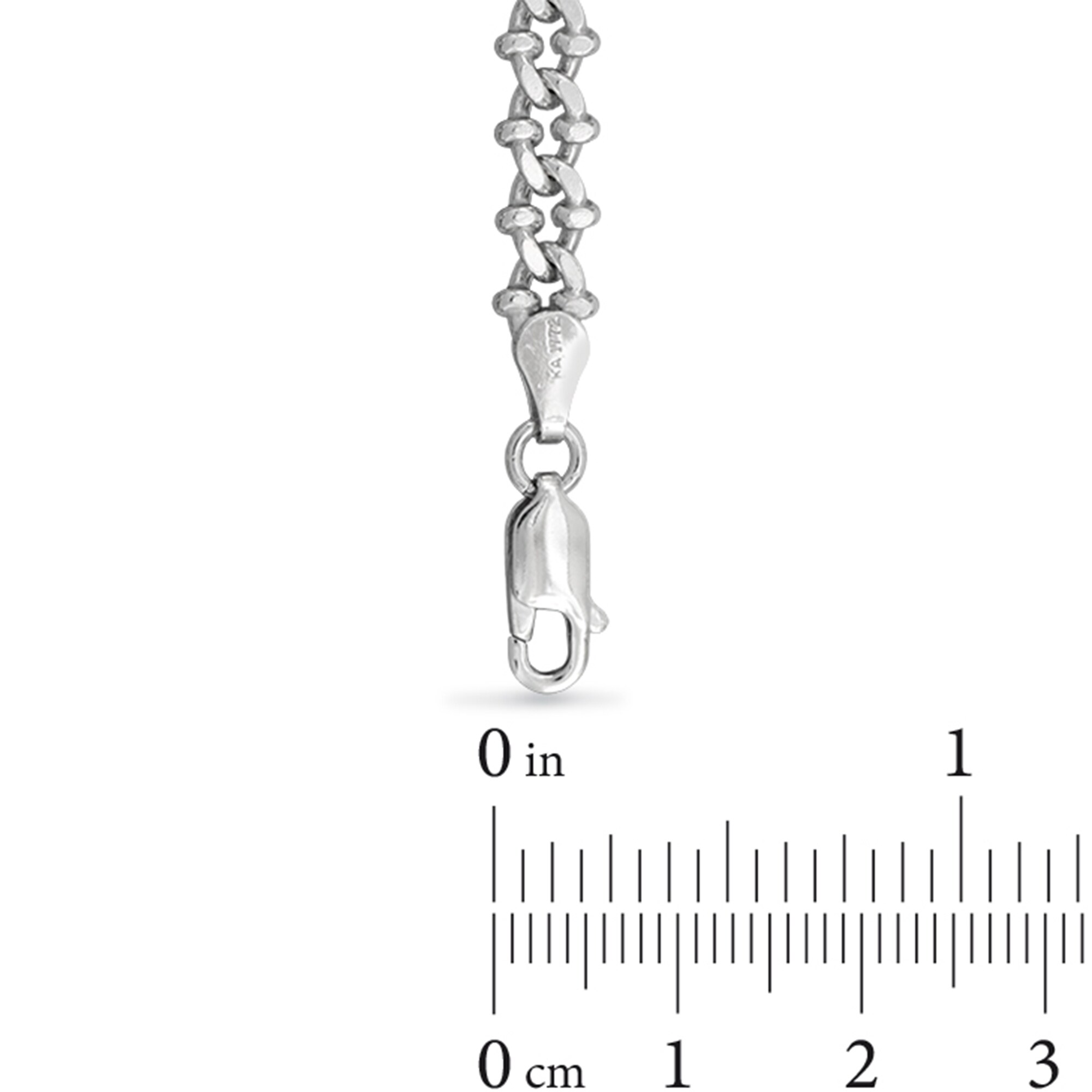 5.7mm Diamond-Cut Crab Link Chain Necklace in Solid Sterling
