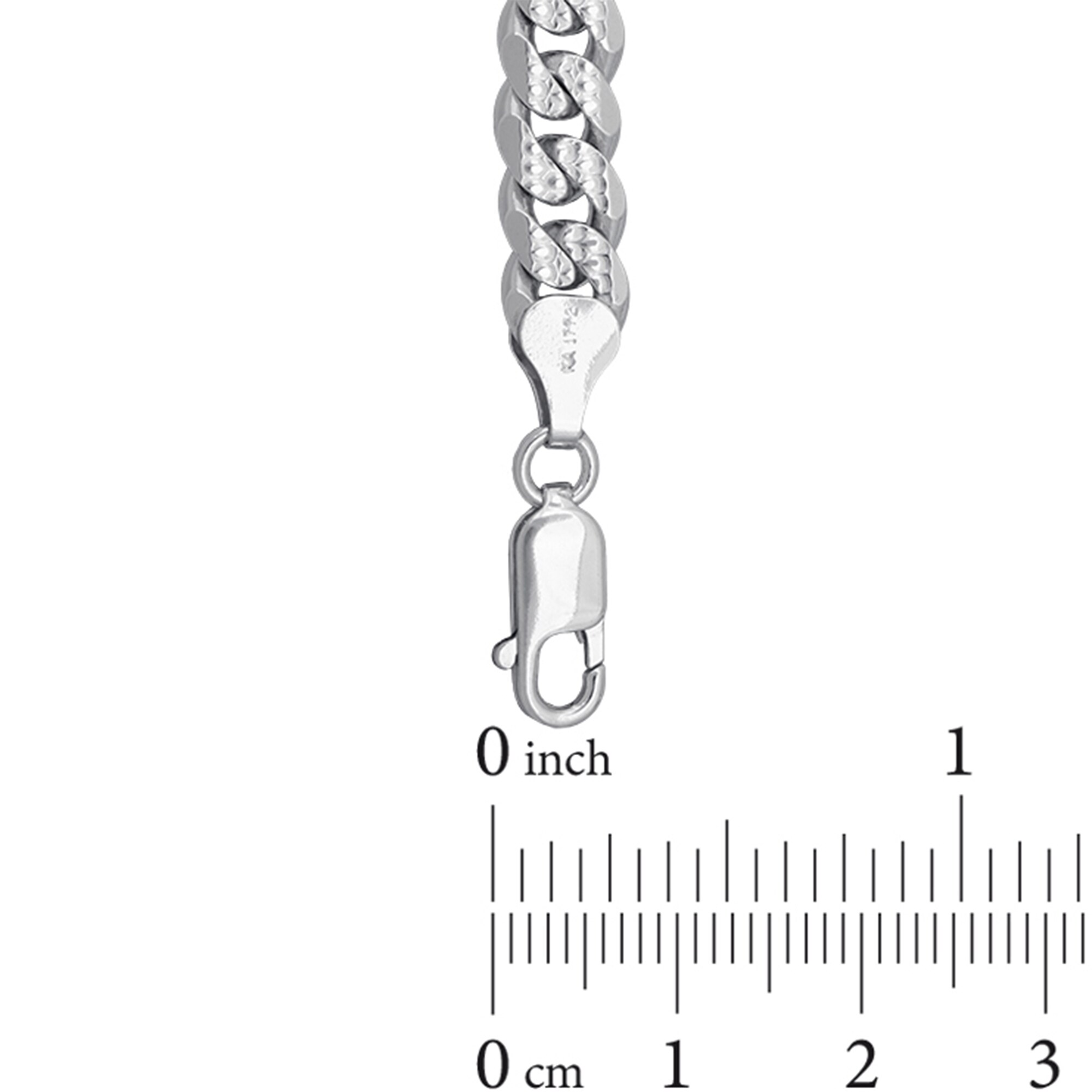 6.9mm Diamond-Cut Miami Cuban Curb Chain Bracelet in Solid