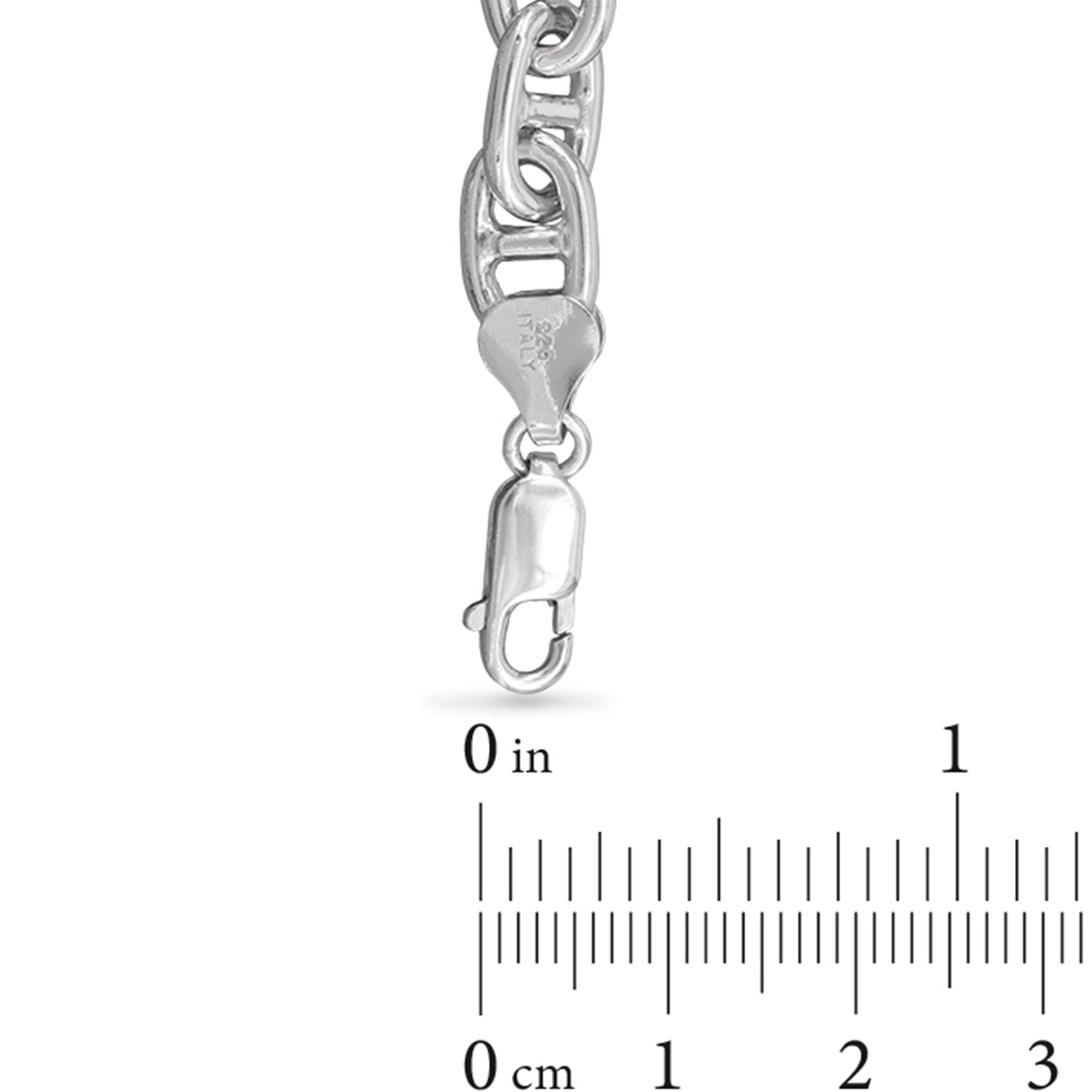 7.9mm Diamond-Cut Anchor Chain Necklace in Solid Sterling Silver