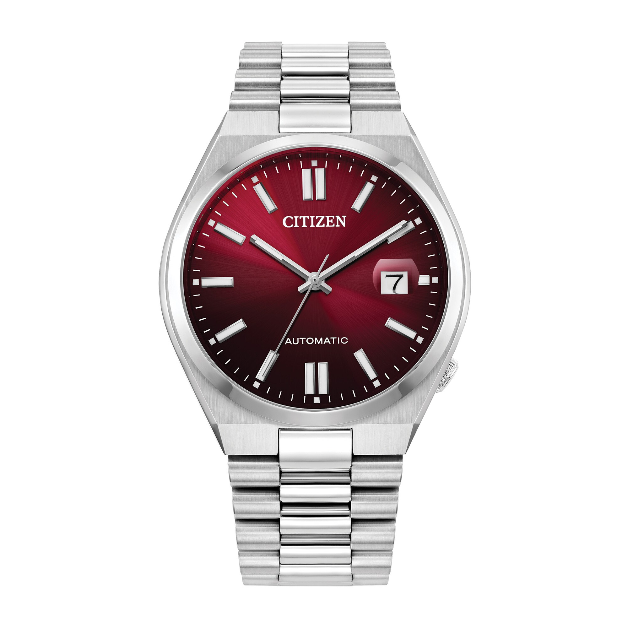 Men's Citizen Tsuyosa Automatic Watch with Burgundy Sunray Dial