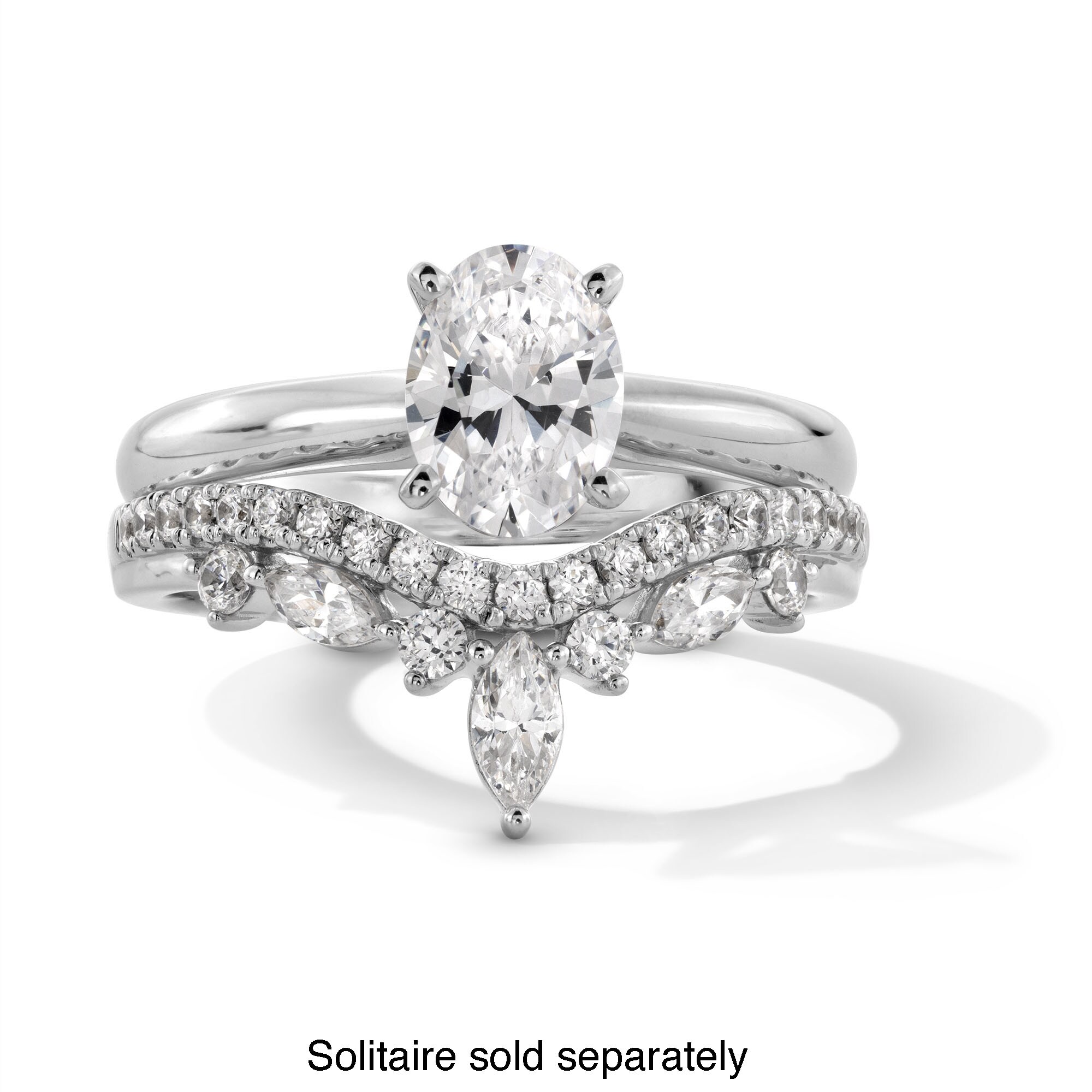 1/2 CT. T.W. Marquise and Round Lab-Grown Diamond Double Row