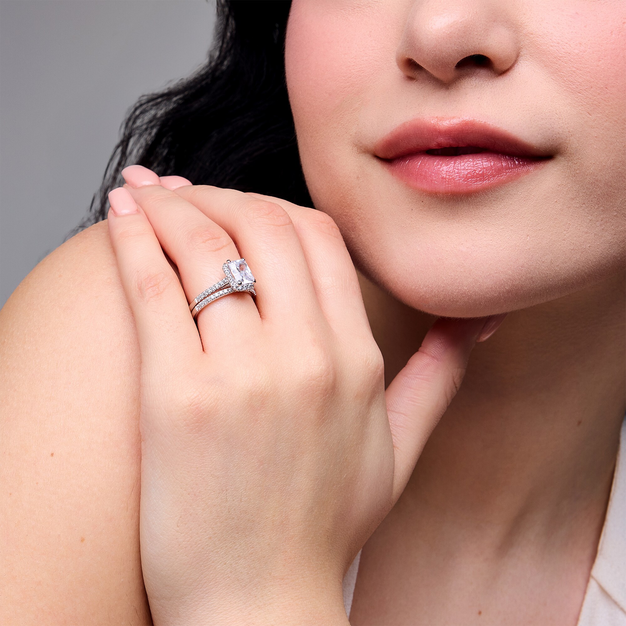 2 CT. T.W. Radiant-Cut Certified Lab-Grown Diamond Frame Bridal