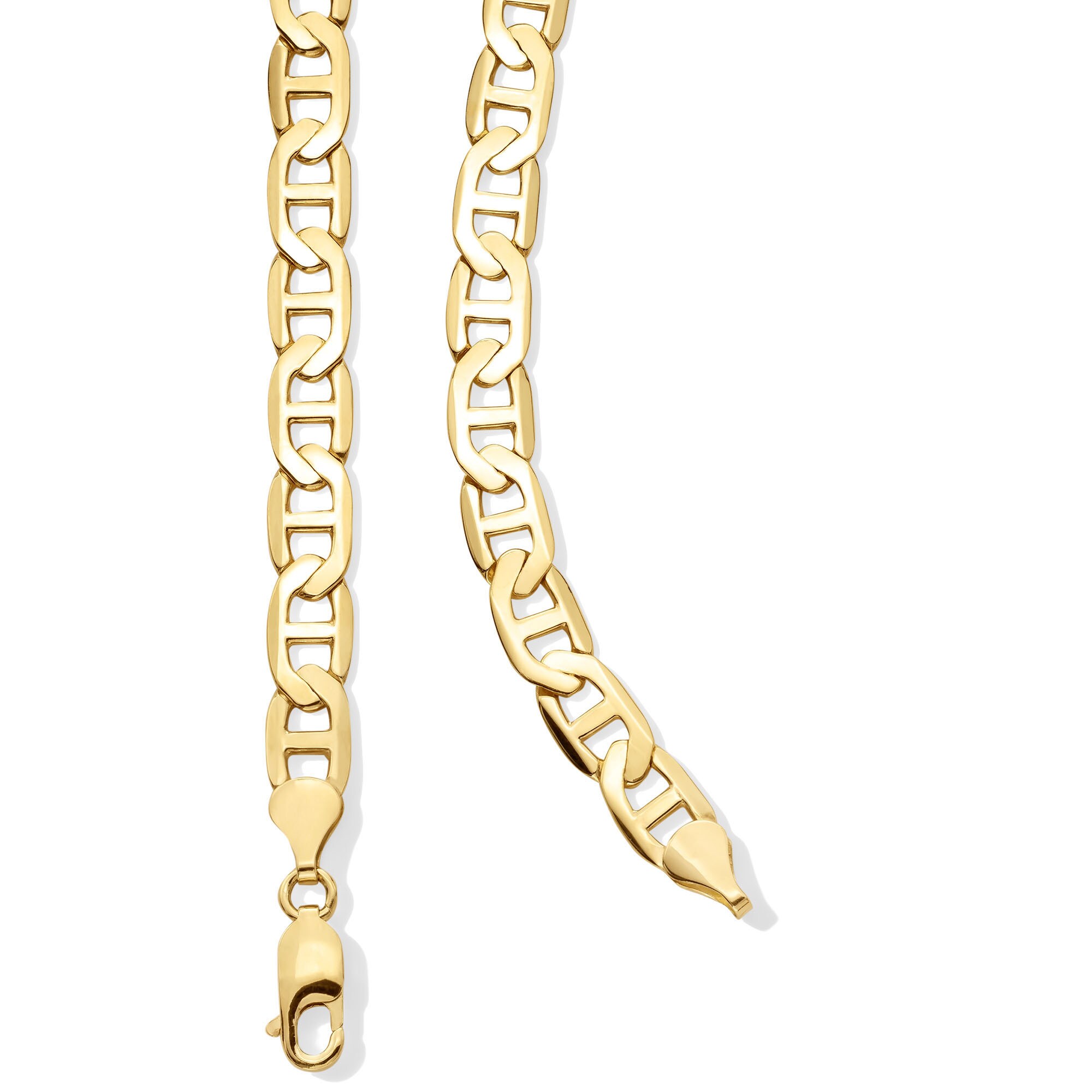 7.6mm Mariner Chain Necklace in Solid 14K Gold - 22” | Zales Outlet