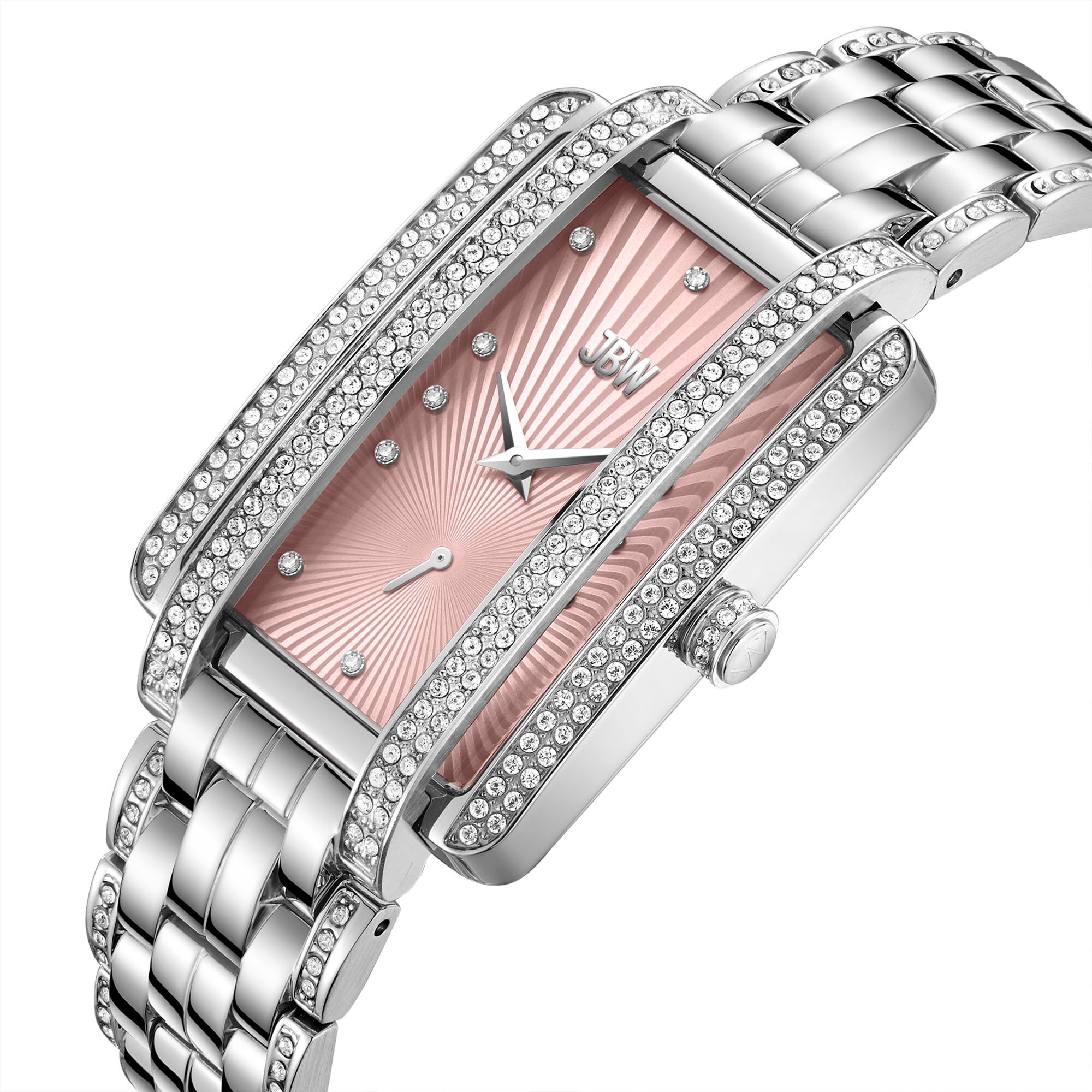 Ladies' JBW Mink 3/4 CT. T.W. Diamond Watch with Rectangular Pink