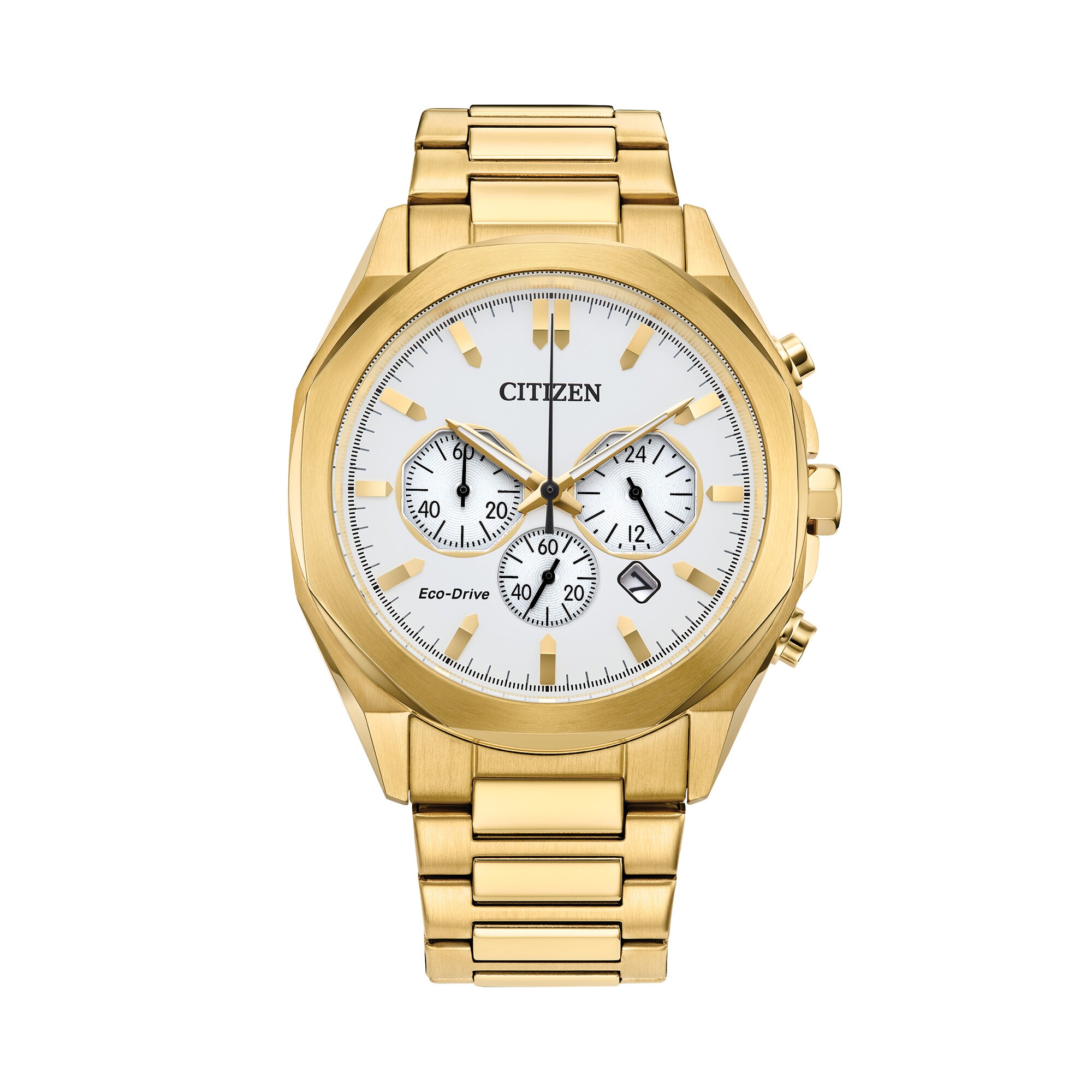 Men's Citizen Eco-Drive® Dress Classic Gold-Tone IP Chronograph