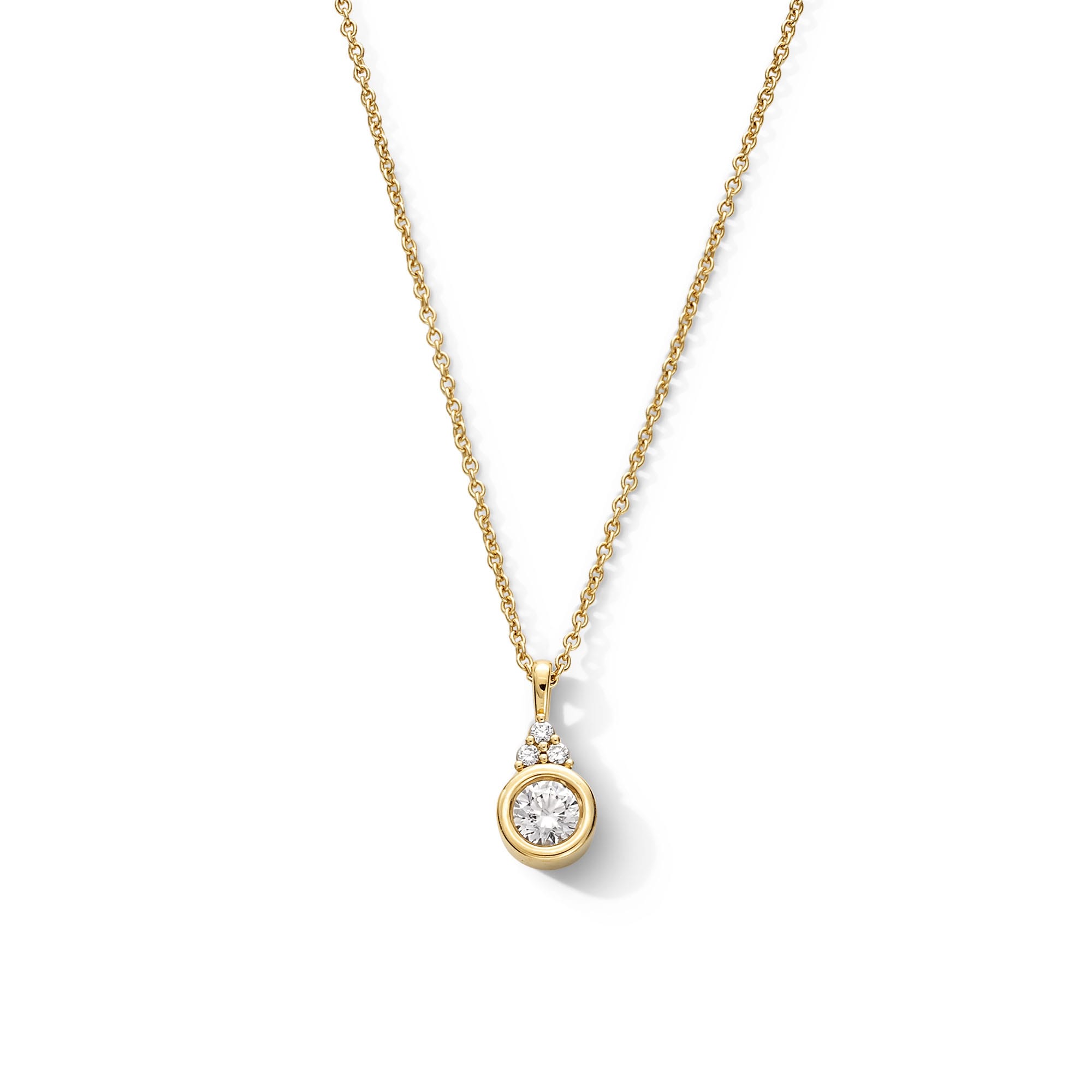 1/4 CT. T.W. Lab-Grown Diamond Bezel-Set Stacked Pendant in