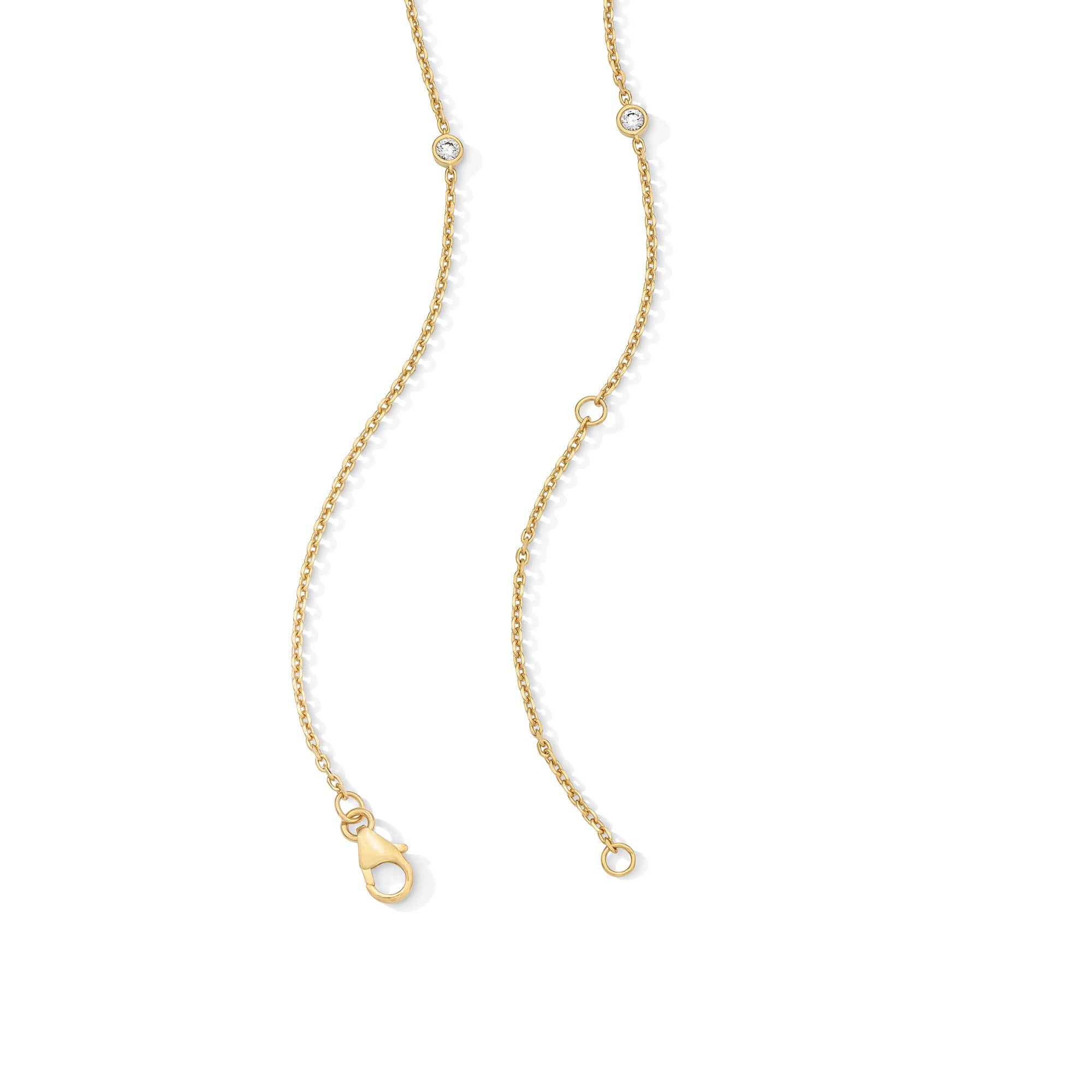 1/2 CT. T.W. Lab-Grown Diamond Bezel-Set Station Necklace in