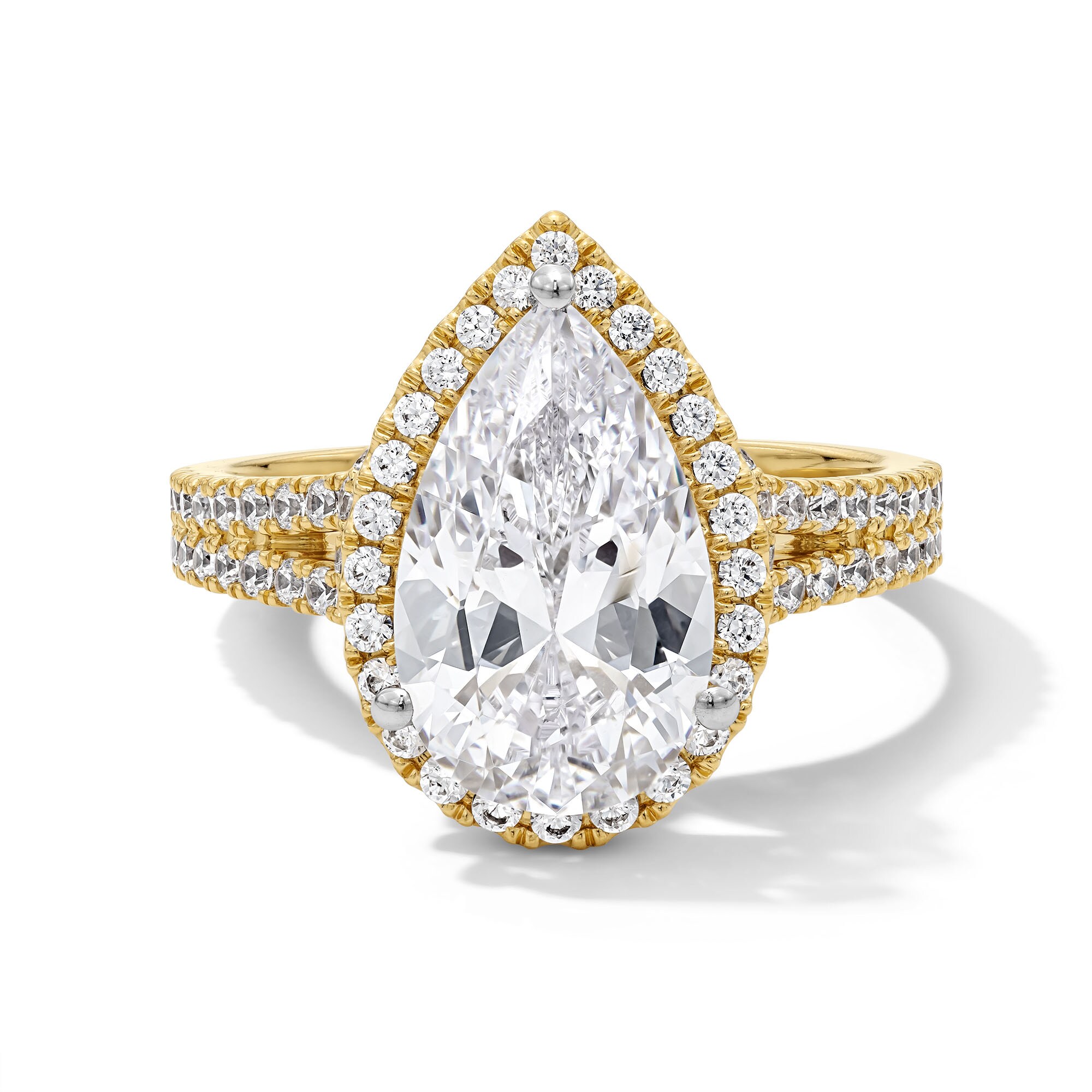 3-5/8 CT. T.W. Pear-Shaped Certified Lab-Grown Diamond Frame Split