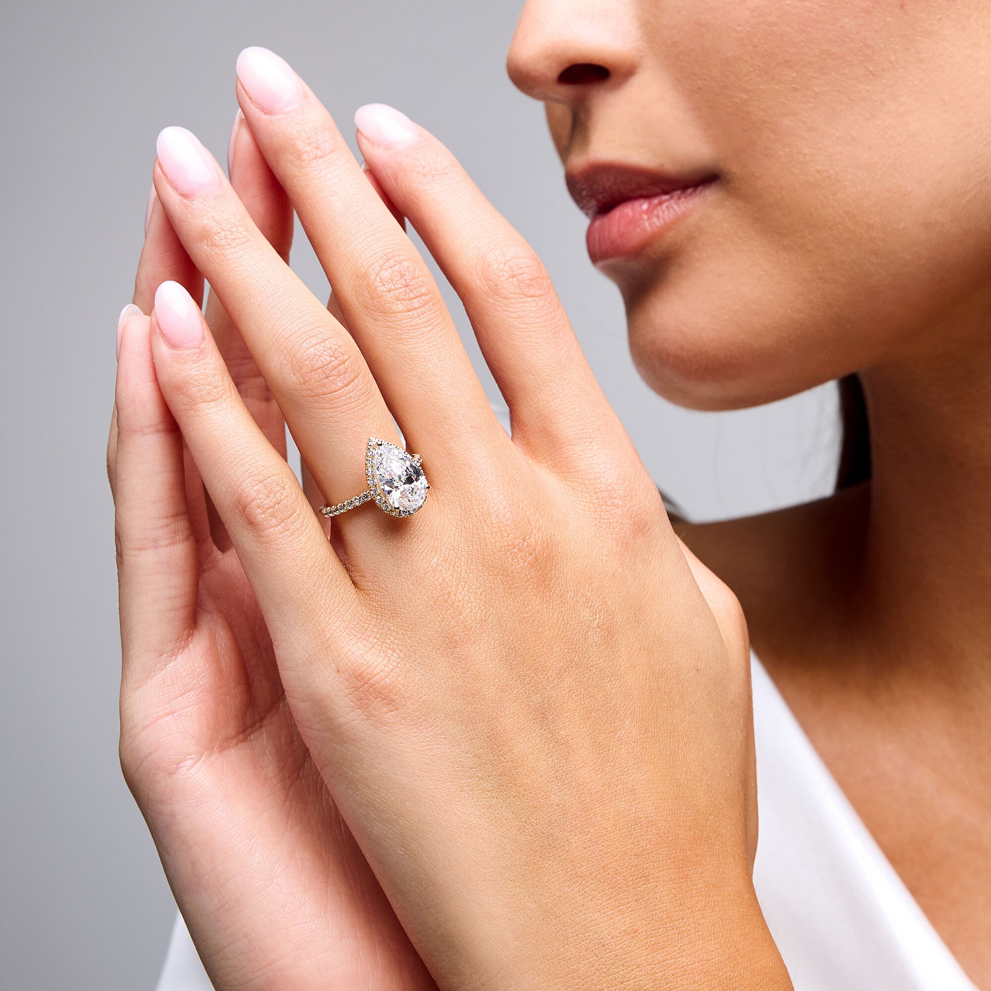 3-1/2 CT. T.W. Pear-Shaped Certified Lab-Grown Diamond Frame