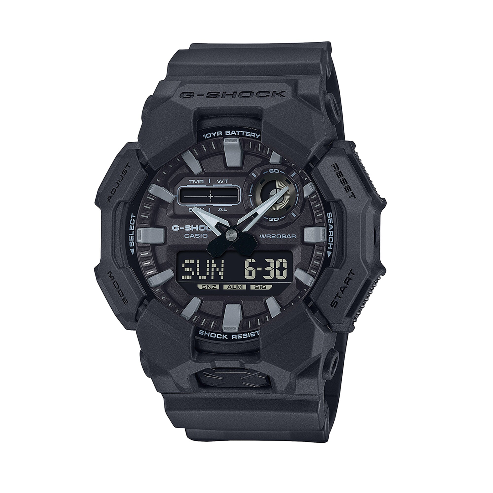 Men's Casio G-Shock Analog Digital Black Resin Strap Watch with