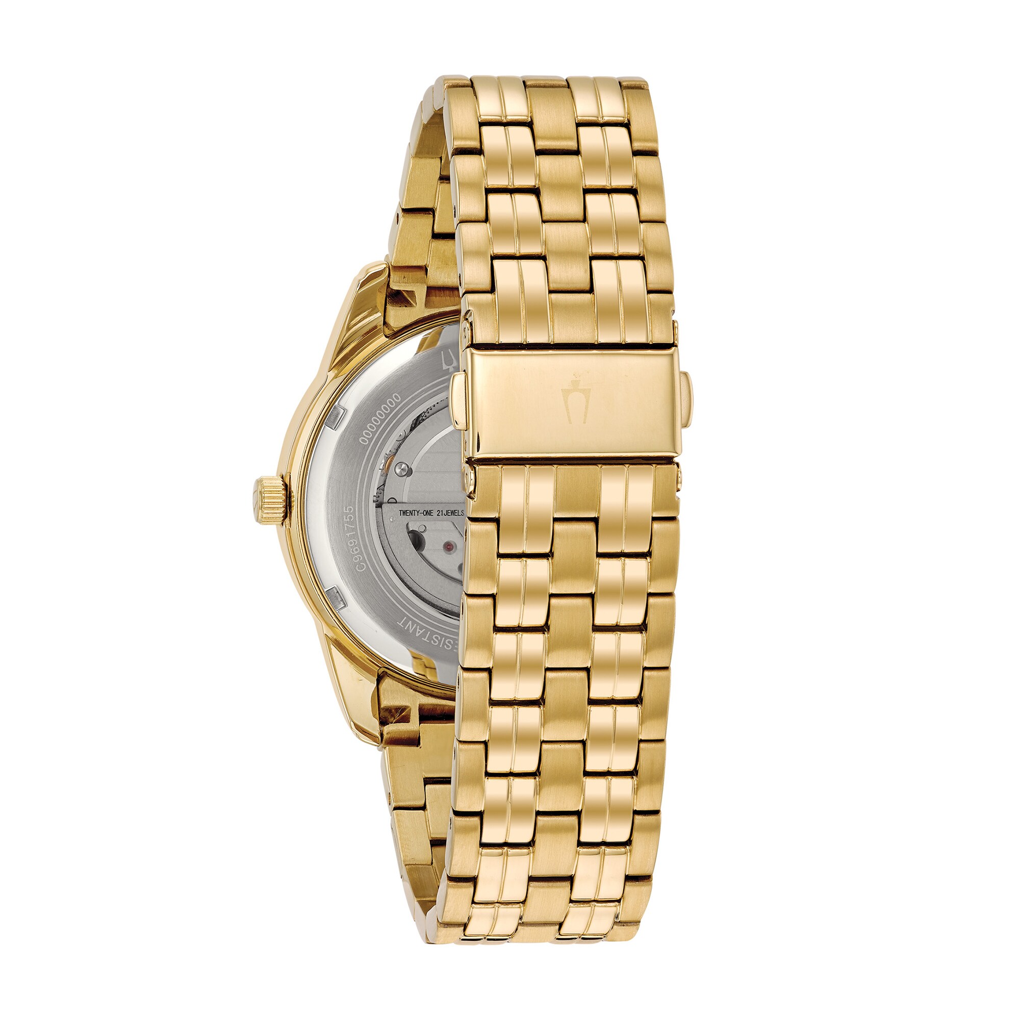 Men's Bulova Classic Gold-Tone IP Automatic Chronograph Watch with