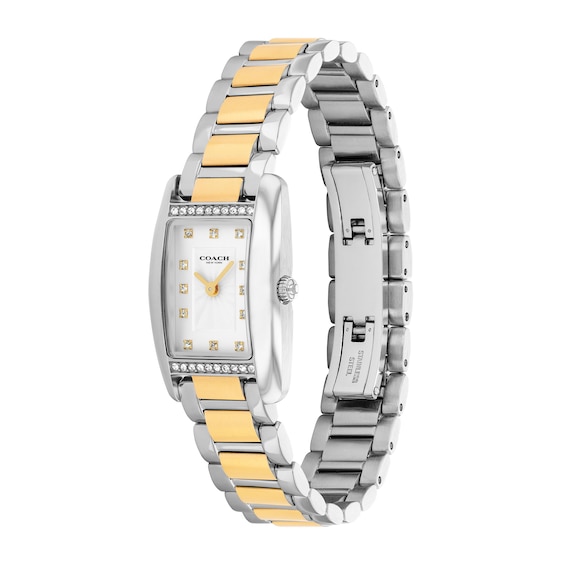 Coach Two Toned Watch Crystal Bezel. Needs Battery. Like New. NICE Vintage Women main image 2
