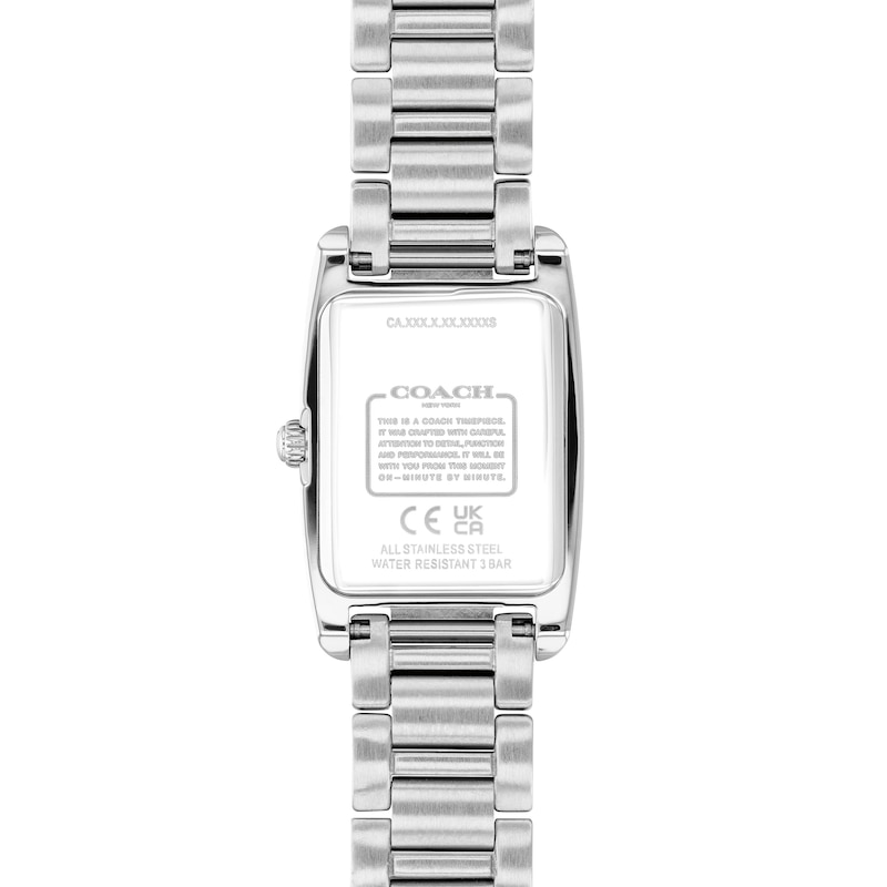 Coach Stainless Steel Watch w/ White Dial COACH Brooks Automatic Crystal Accent White Dial Stainless  main image 4