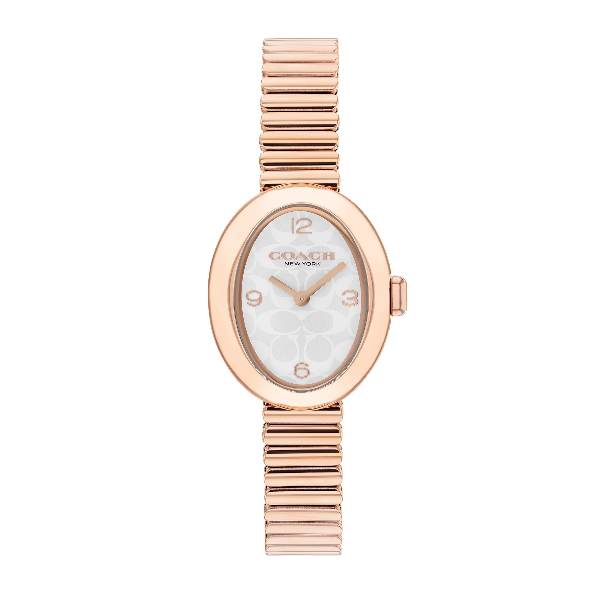 Ladies' Coach Sammy Rose-Tone IP Watch with White Oval Dial and
