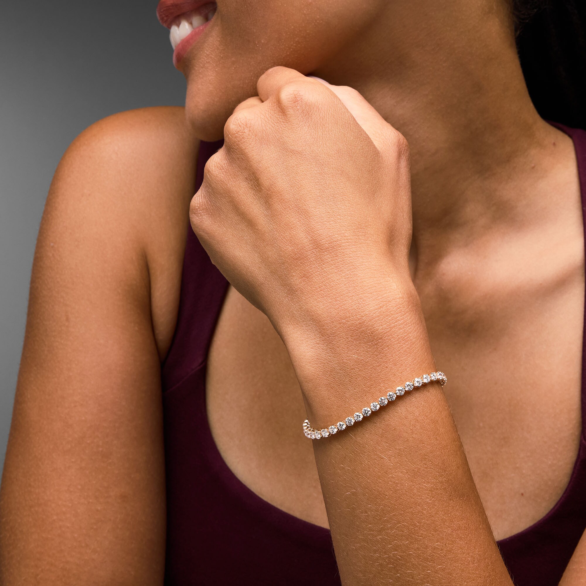 3 CT. T.W. Lab-Grown Diamond Tennis Bracelet in 10K Gold (F/VS2