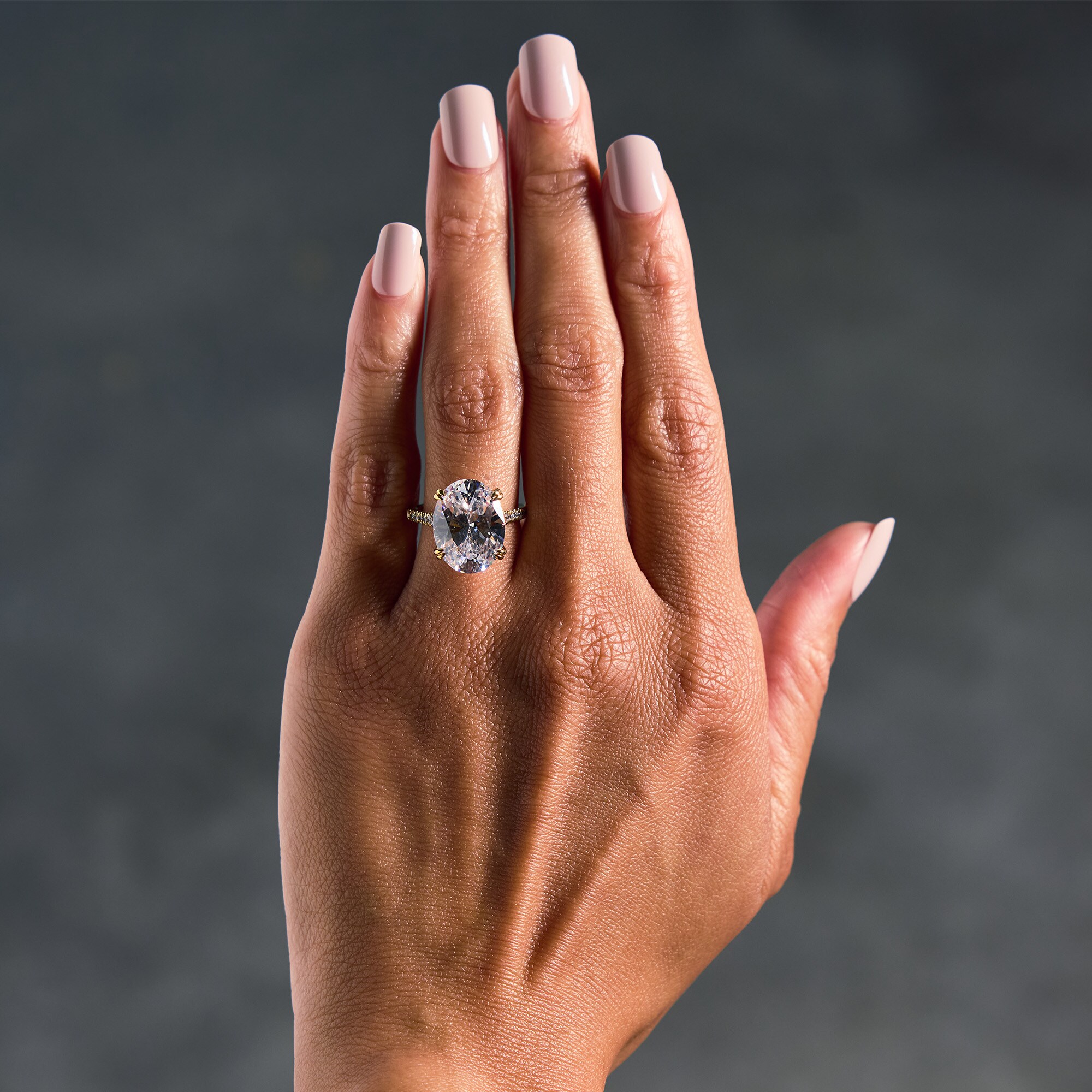 8-1/4 CT. T.W. Oval Certified Lab-Grown Diamond Engagement Ring in