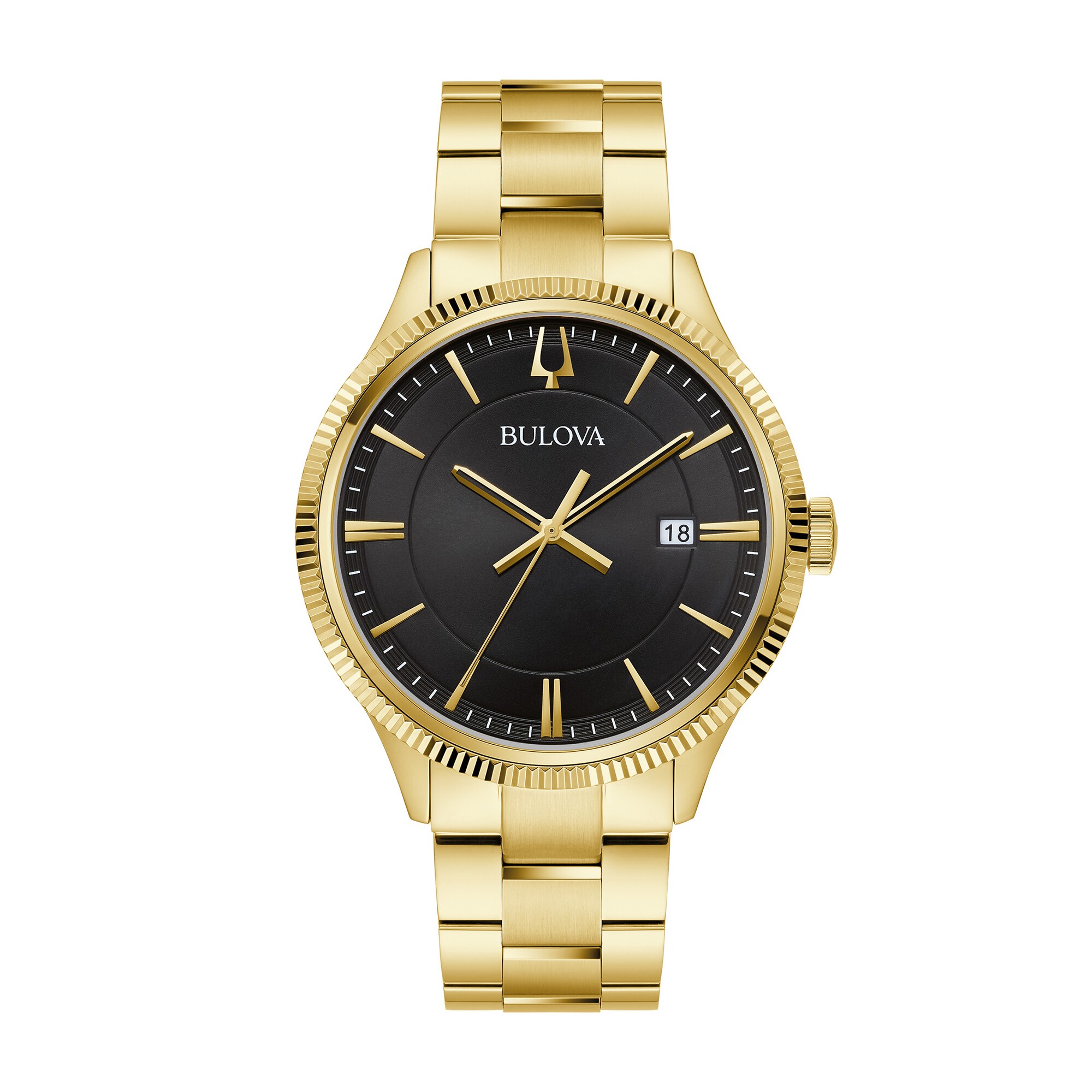 BULOVA ワイヤレススピーカー #TUNEofTIME ゴールド Bulova Surveyor Automatic Gold-Tone Stainless Steel Watch 39mm