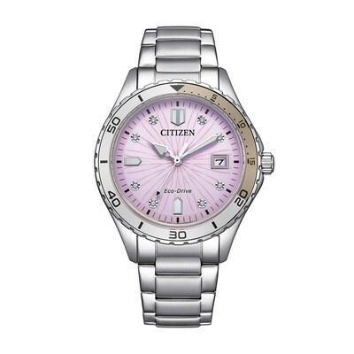 Citizen Women\'s Watch EZ6370-56X Quartz Pink Dial 26mm Silver Bangle Ste… Citizen Women main image 2