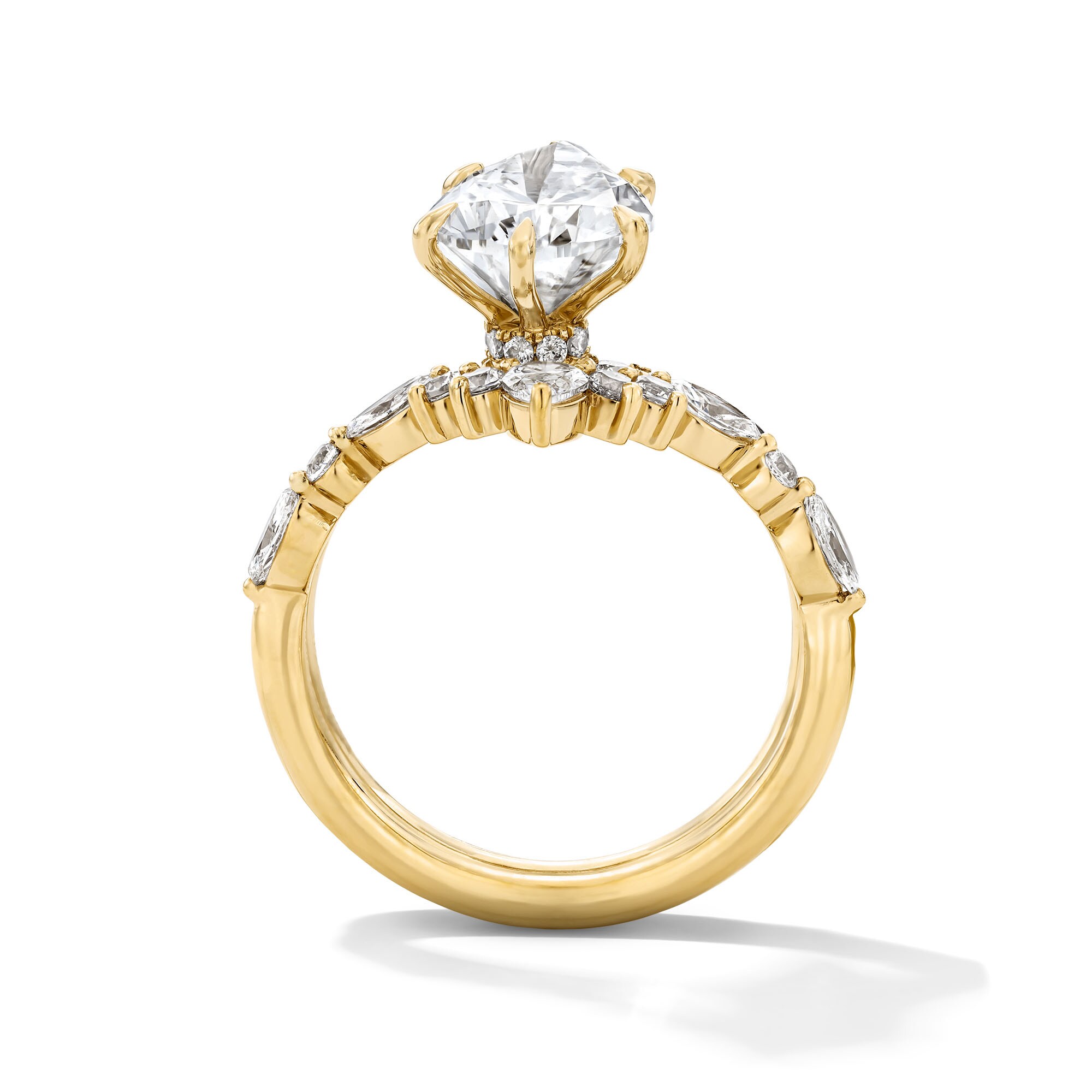 4 CT. T.W. Pear-Shaped Certified Lab-Grown Diamond Bridal Set in