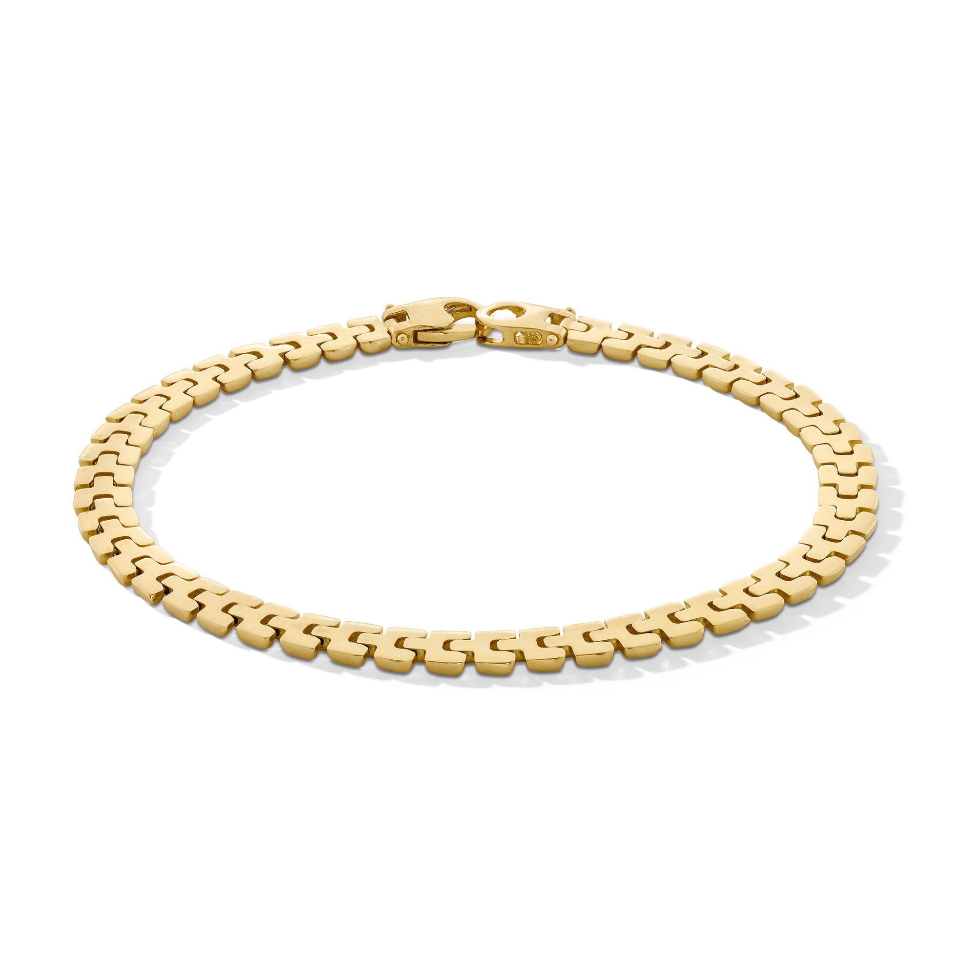 5.0mm Panther Link Chain Bracelet in Solid 10K Gold - 7.5&quot