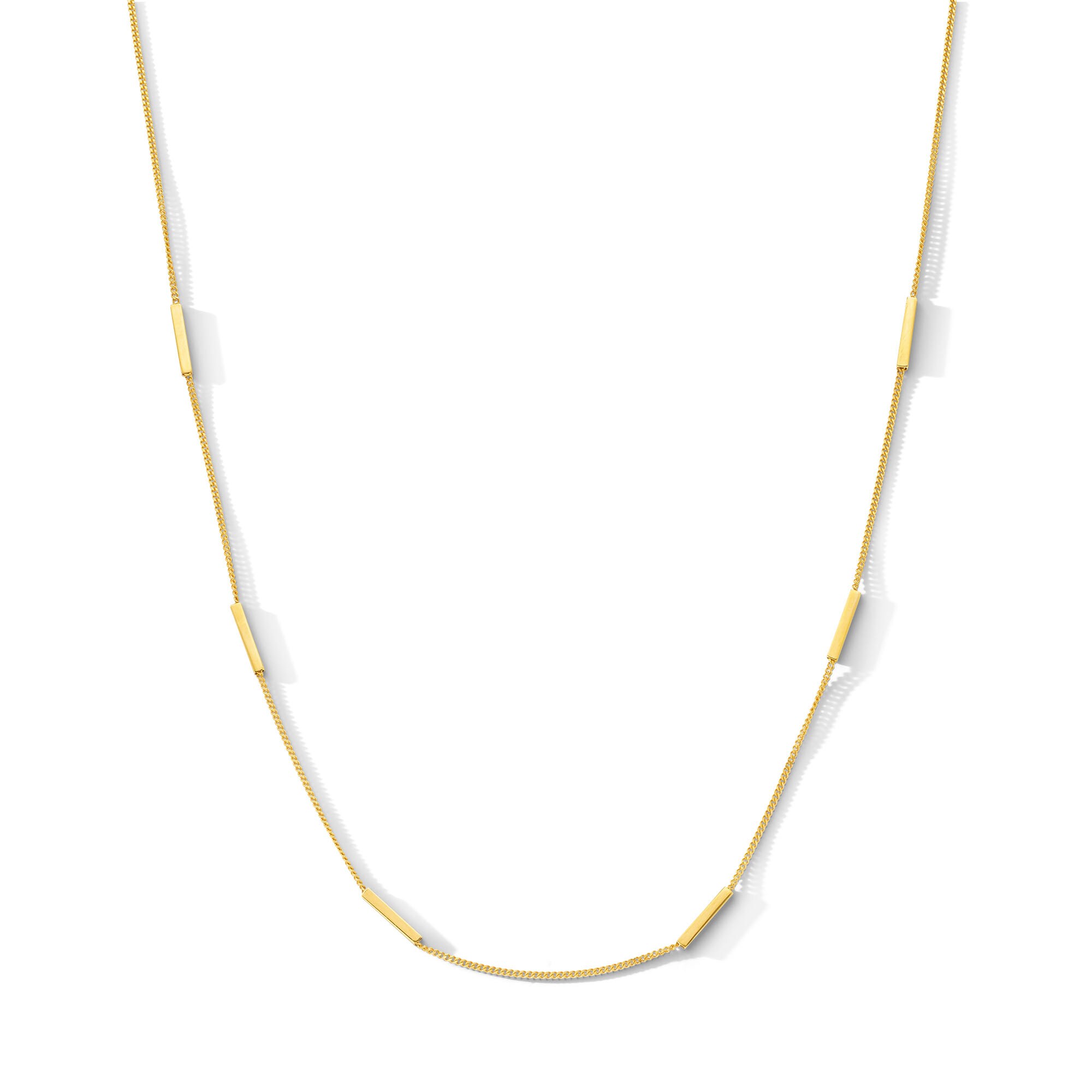 Bar Link Station Necklace in 10K Gold | Peoples Jewellers