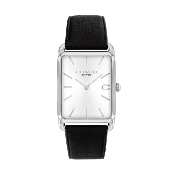 Unisex Coach Analog Watch with Silver-Tone Rectangle Dial  display picture 3