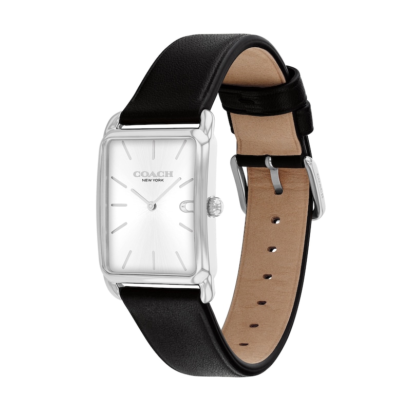 Coach Black Leather Strap Silver-Tone Dial Men’s Watch s-l400.jpg main image 4