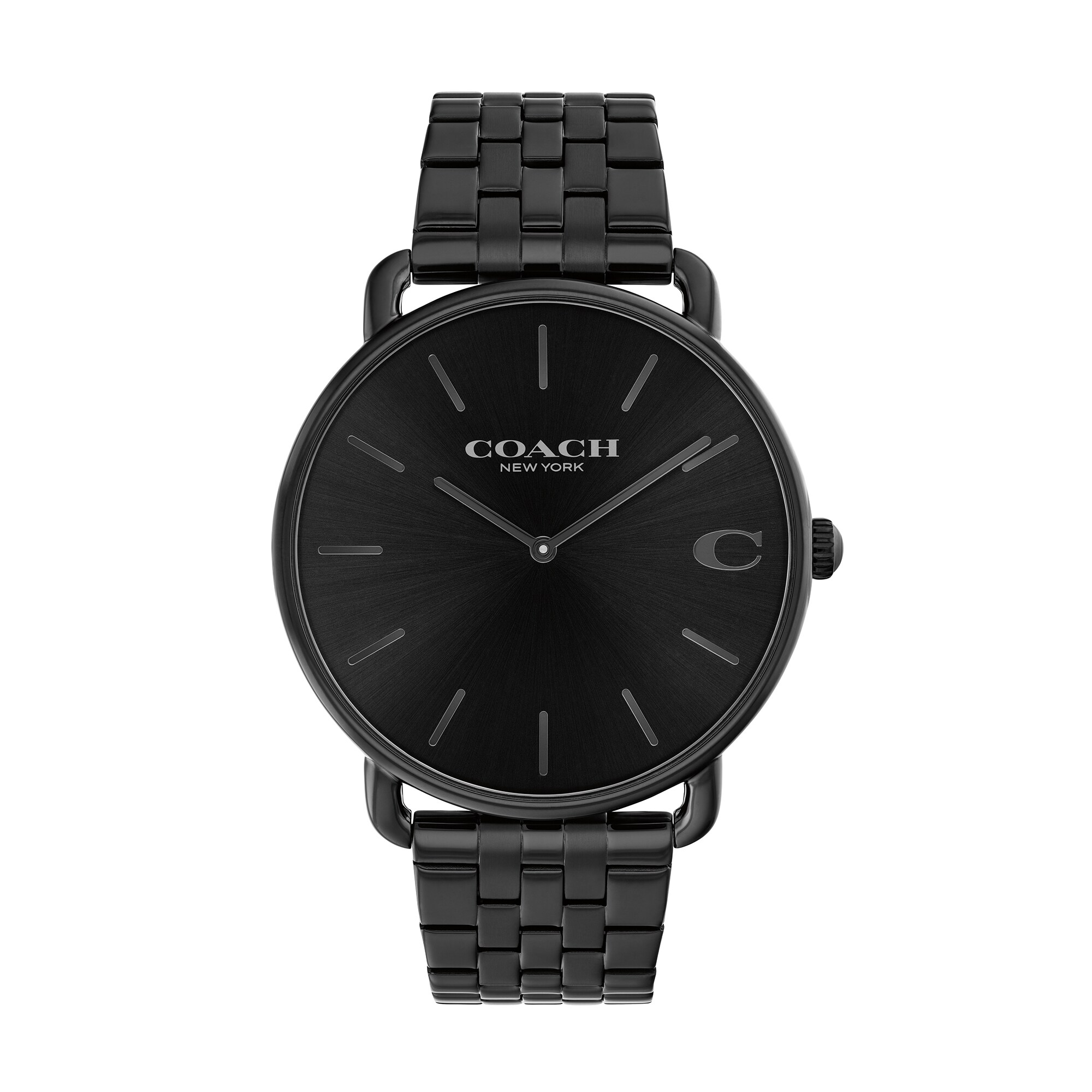 Men's Coach Elliott Black Ion-Plated Analog Watch with Black Dial